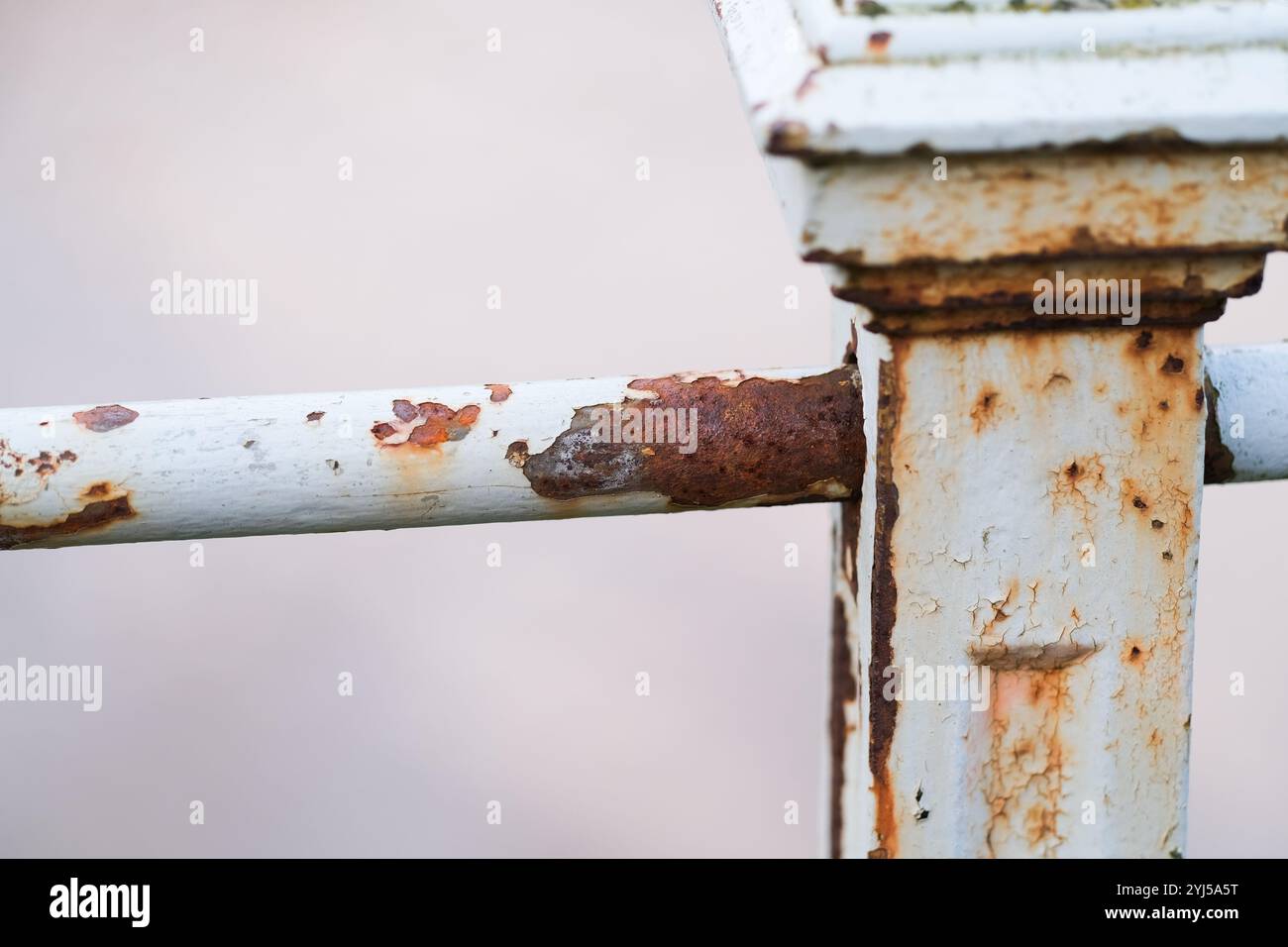 Rust on an old metal fence Stock Photo - Alamy