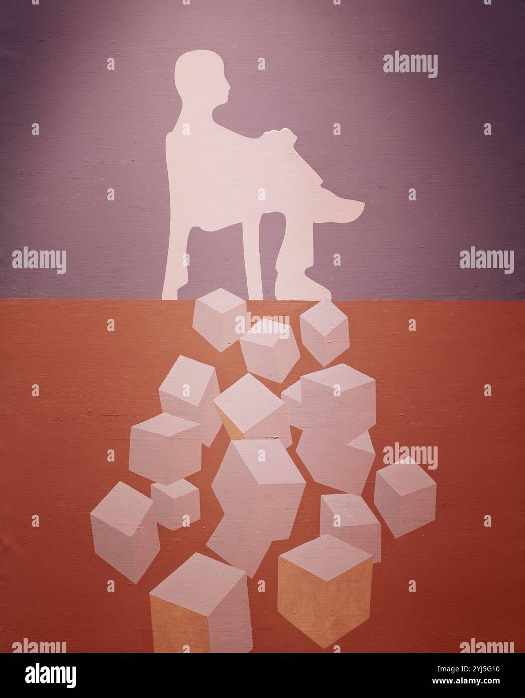 Hombre en silueta hires stock photography