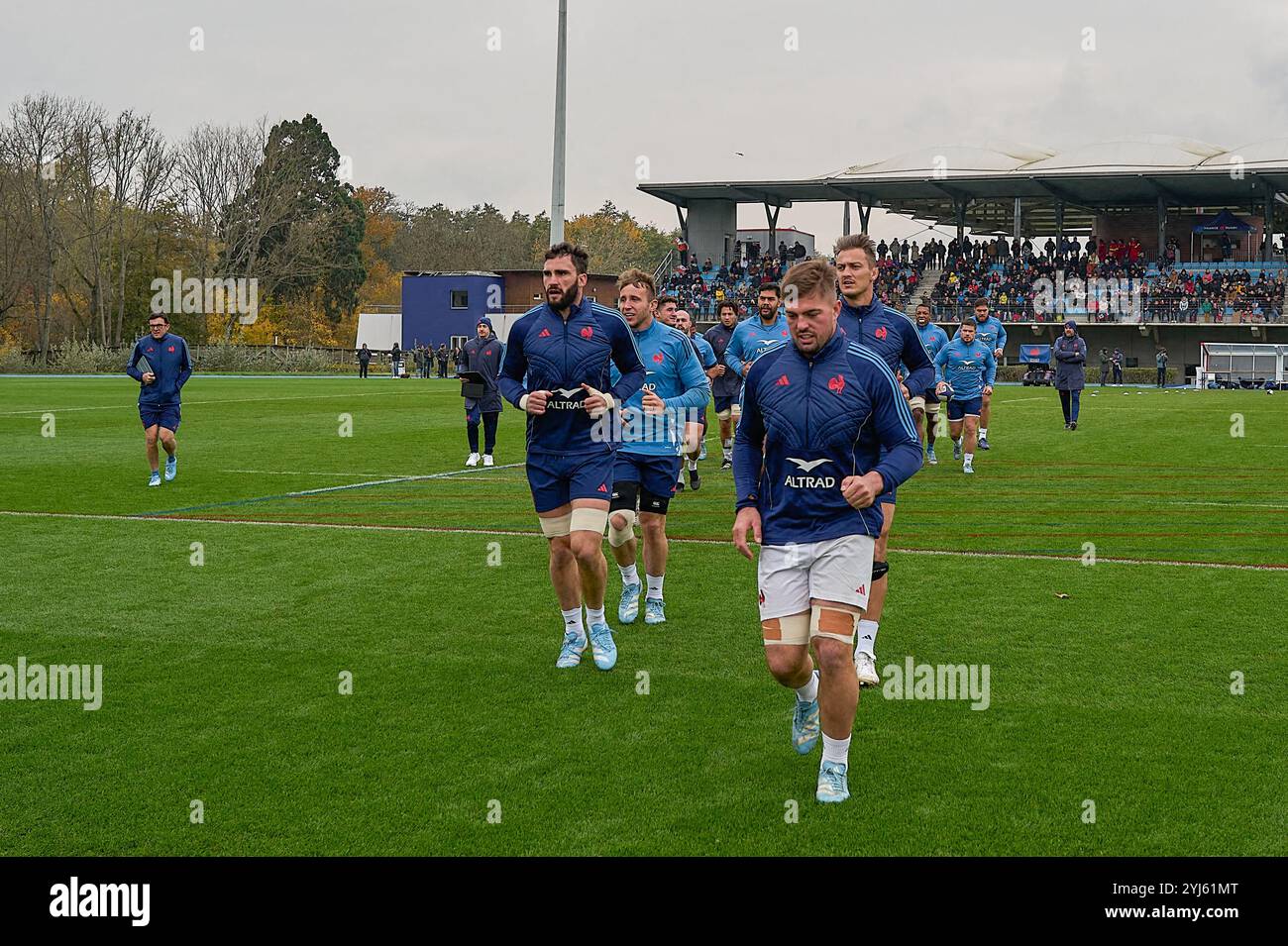 Marcoussis, France. 13th Nov, 2024. Training of the French rugby team open to the public, at the National Rugby Center in Marcoussis, Essonne, France on November 13, 2024. Photo by Jean Pierre Nguyen Van Hai Barbier/ABACAPRESS.COM Credit: Abaca Press/Alamy Live News Stock Photo