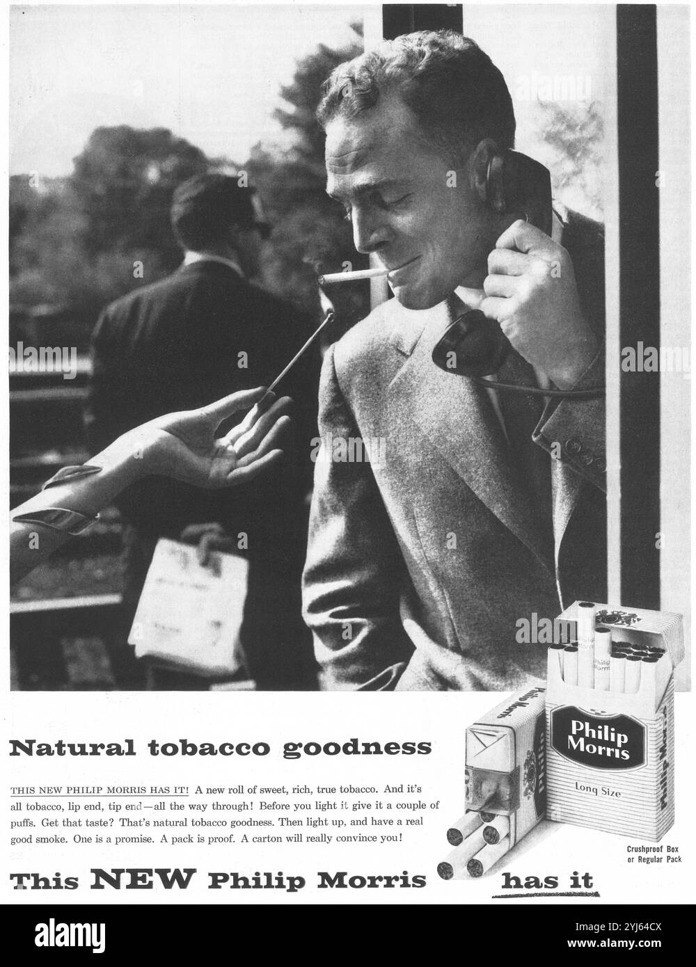 1956 Philip Morris Cigarettes Ad Stock Photo Alamy