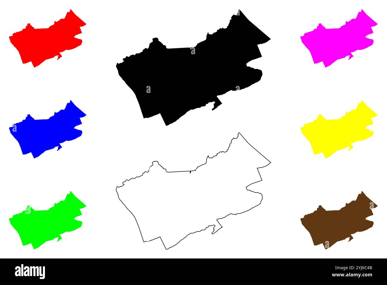 Tazewell County, Commonwealth of Virginia (U.S. county, United States of America, USA, U.S., US) map vector illustration, scribble sketch Tazewell map Stock Vector