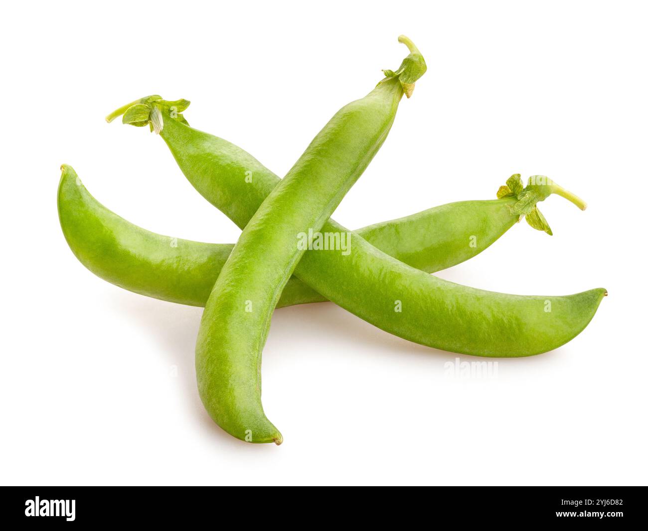 green peas path isolated on white Stock Photo