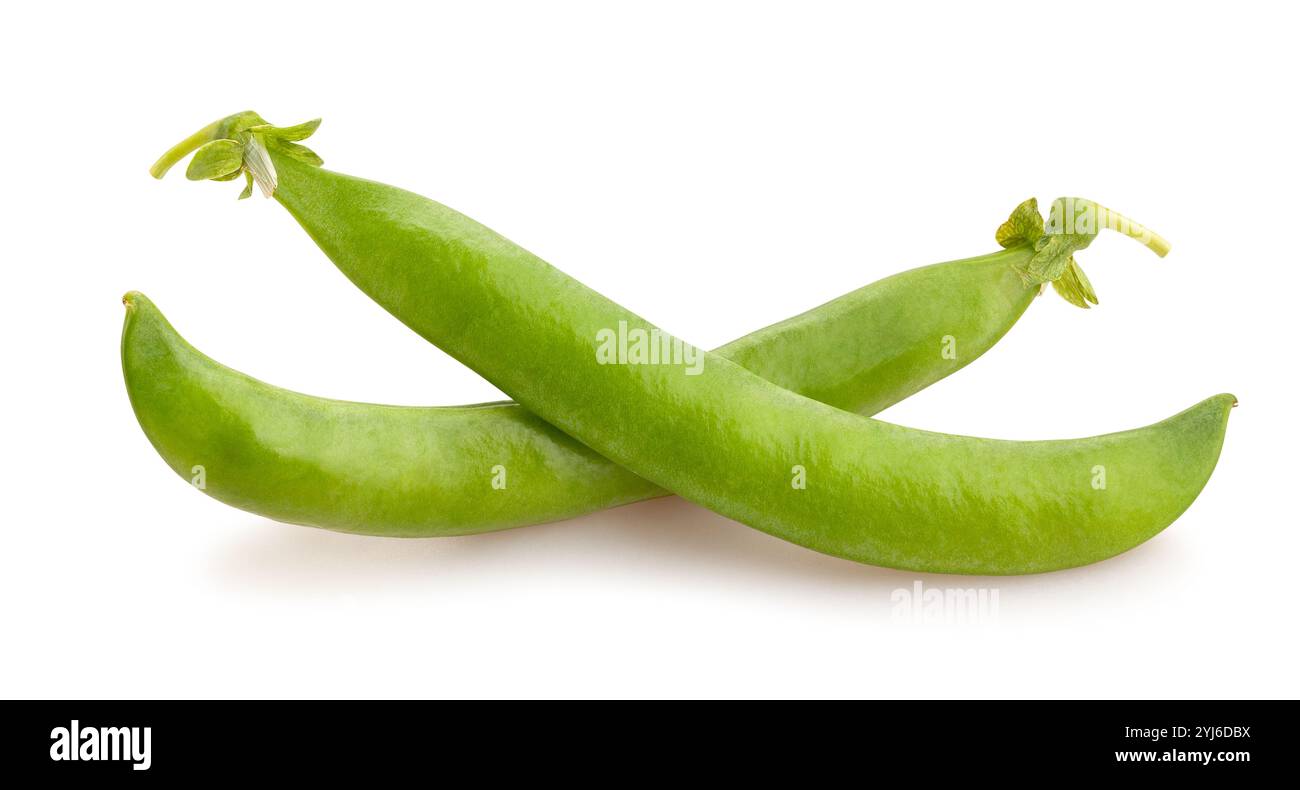 green peas path isolated on white Stock Photo