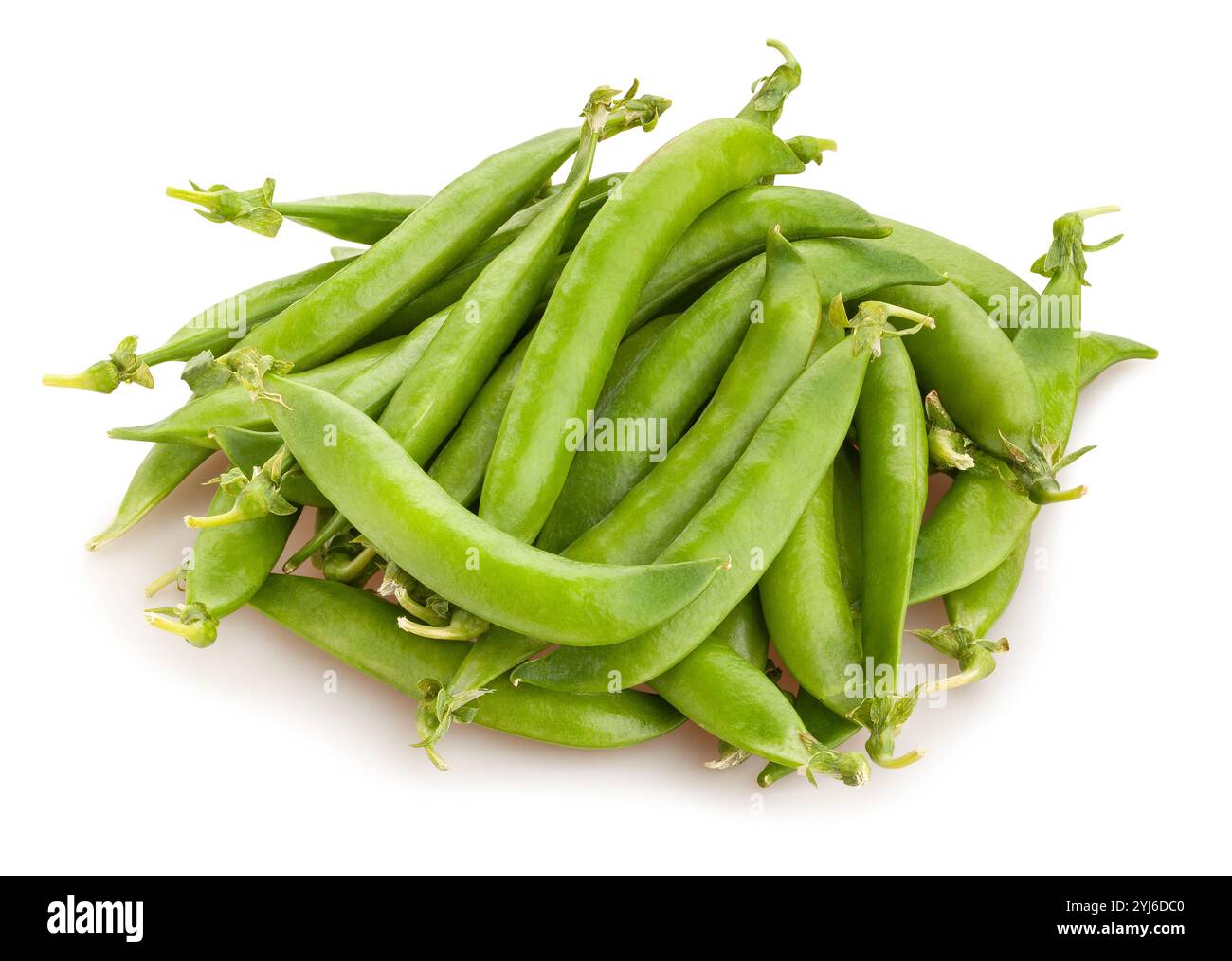 green peas path isolated on white Stock Photo