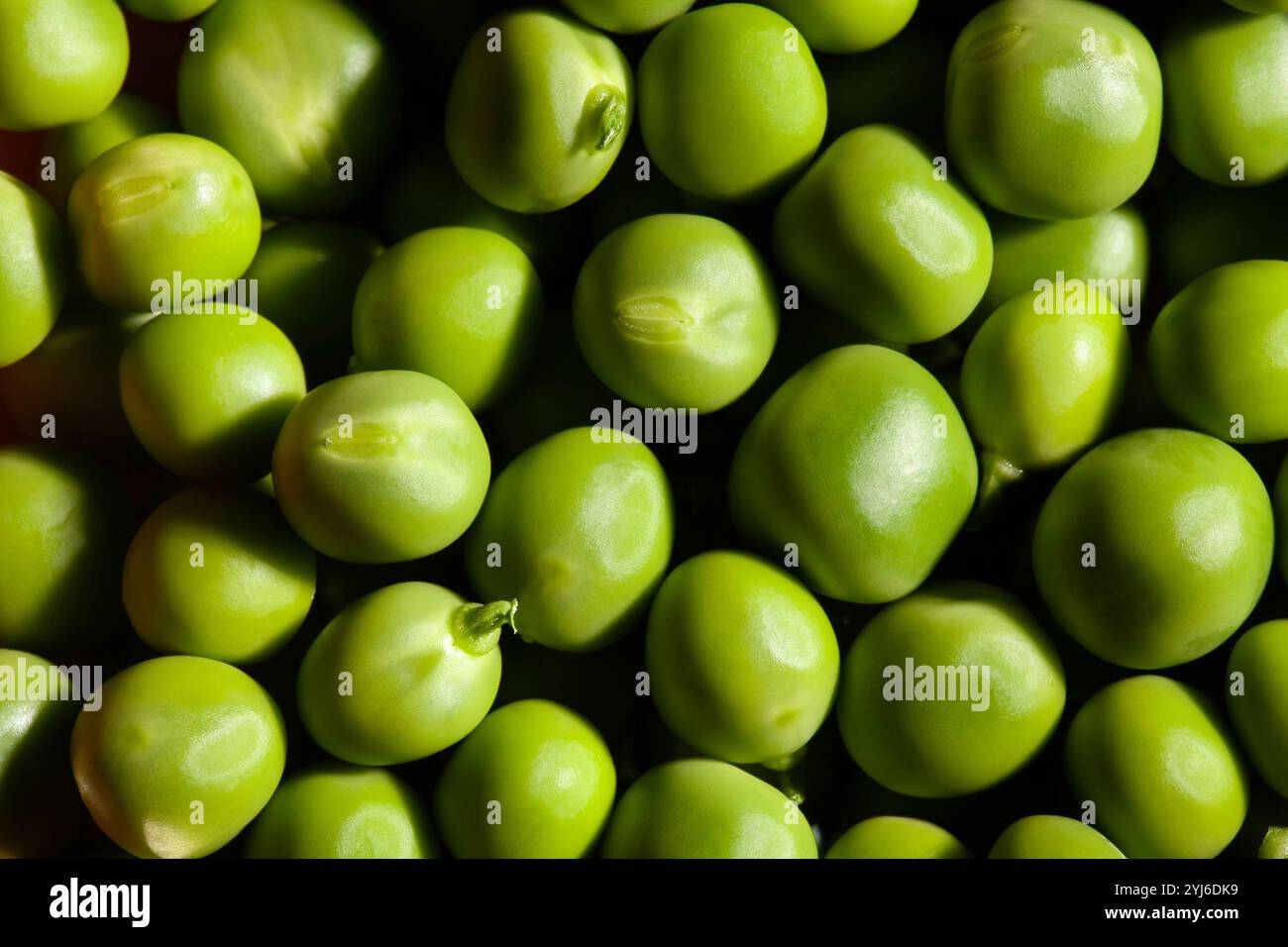 green peas beans texture background closeup top view Stock Photo
