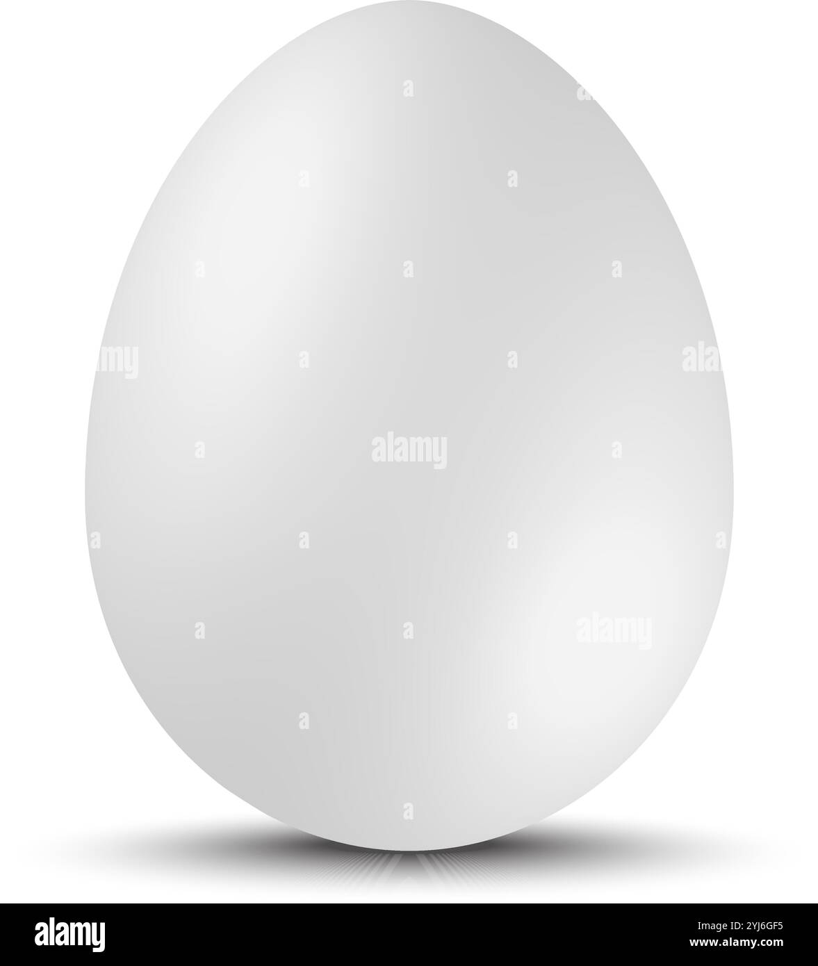 White Egg On A White Background Vector Illustration Stock Vector Image 