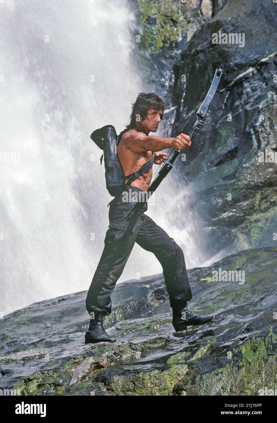 RAMBO: FIRST BLOOD  PART II  1985 TriStar/Carolco film with Sylvester Stallone Stock Photo