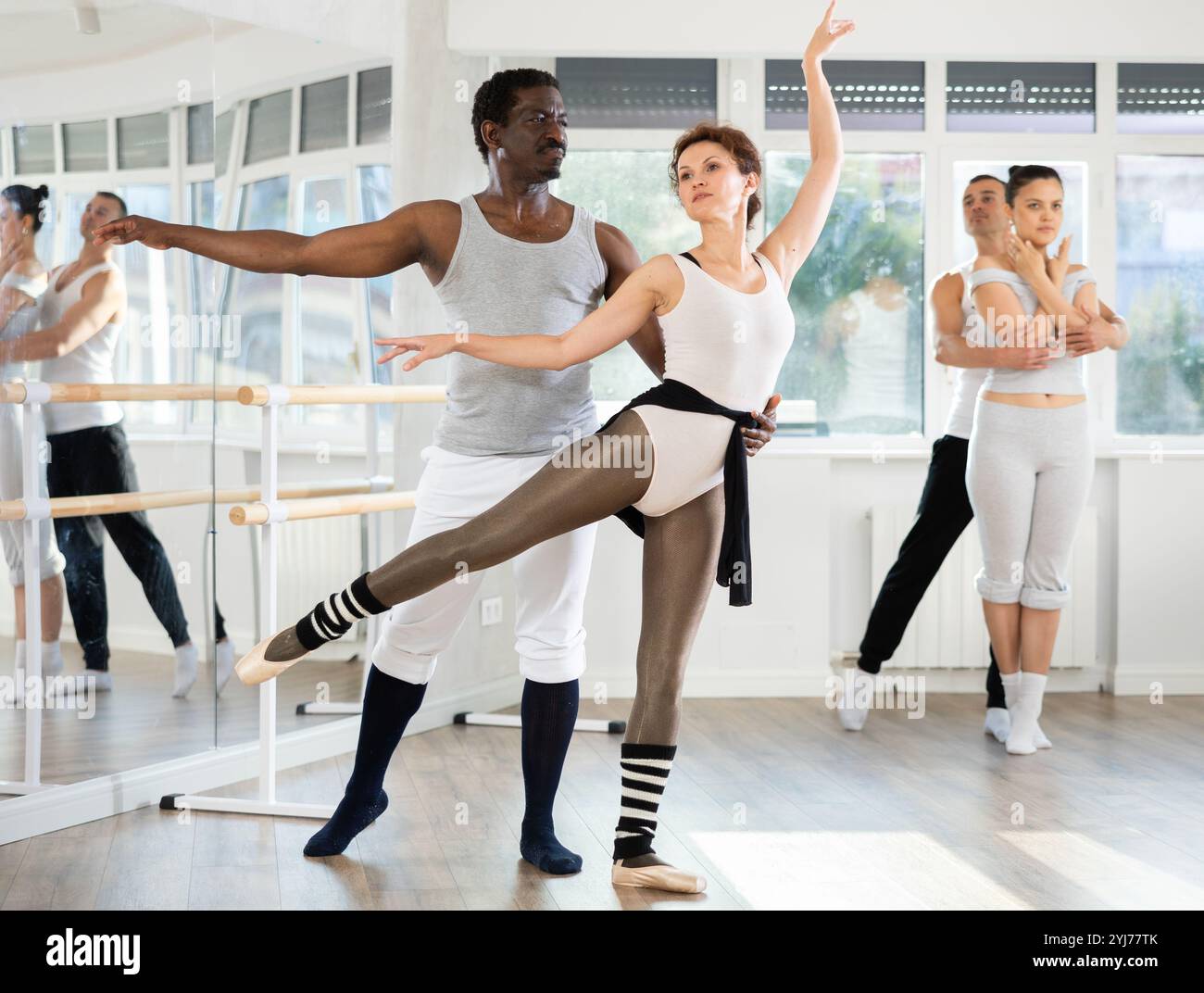 Dancer practicing lift hi-res stock photography and images - Alamy