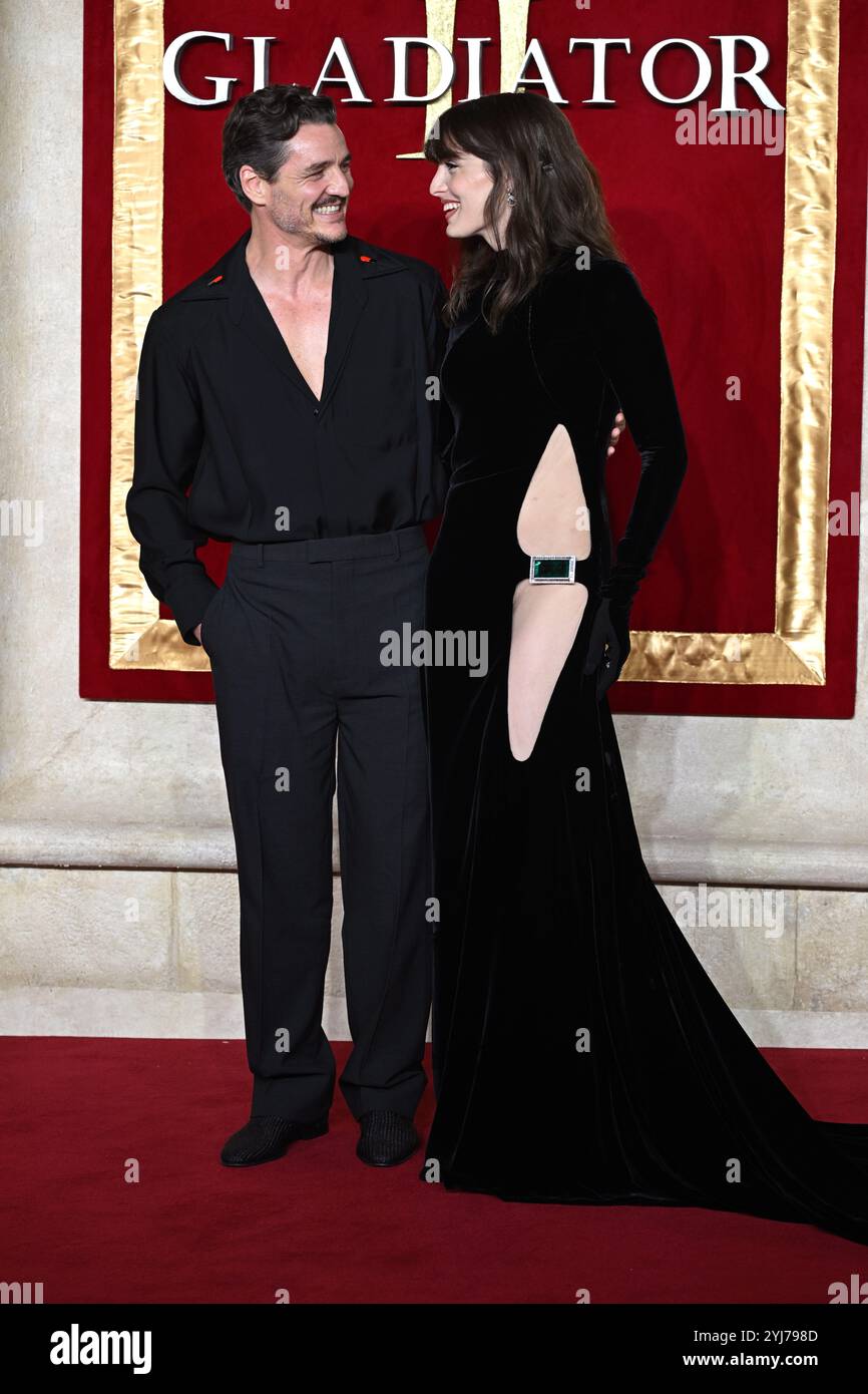 London, UK. November 13th, 2024. Pedro Pascal and Lux Pascal arriving ...