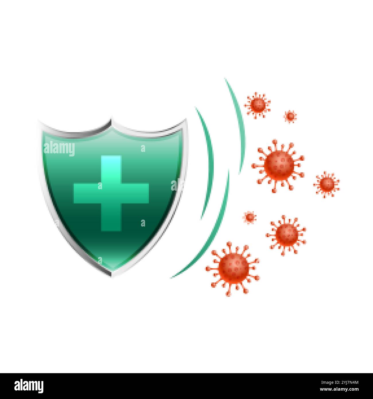 healthcare medical shield protecting virus to enter Stock Vector Image ...