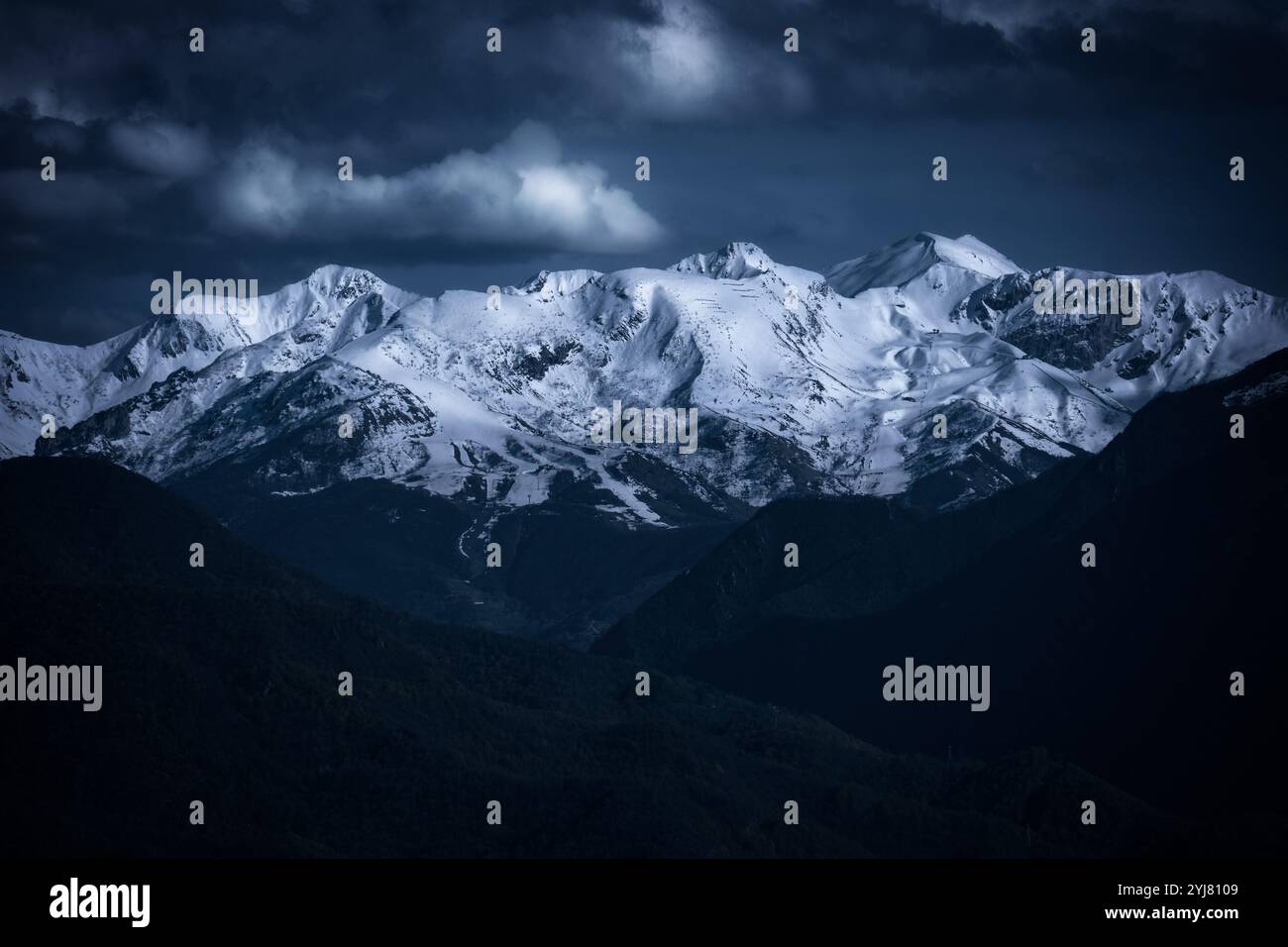 Maritime alps at night Stock Photo