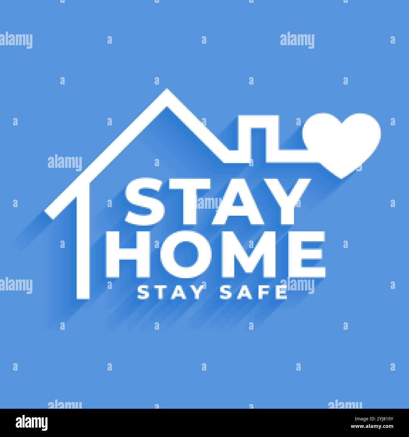 stay home and stay safe concept poster design Stock Vector Image & Art ...