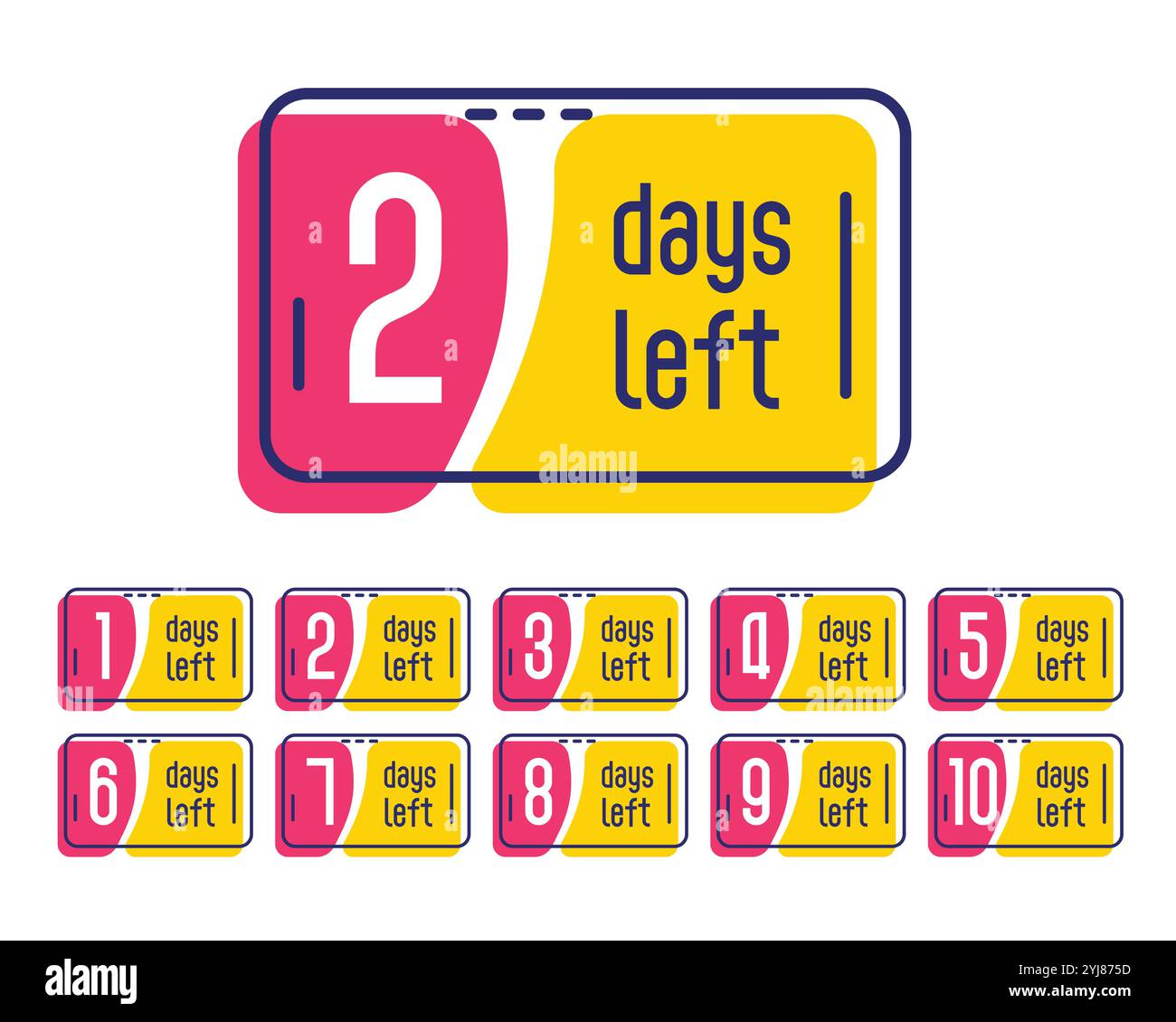 Number days left label Cut Out Stock Images & Pictures - Alamy