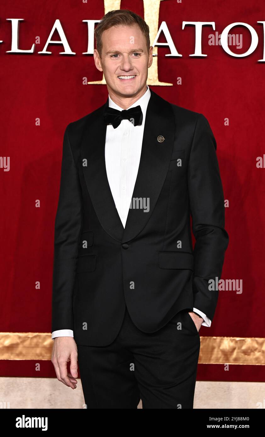 LONDON, UK. 11th Nov, 2024. Dan Walker attends 'Gladiator II' The Royal Film Performance And Global Premiere at ODEON Luxe, Leicester Square in London, UK. (Photo by 李世惠/See Li/Picture Capital) Credit: See Li/Picture Capital/Alamy Live News Stock Photo