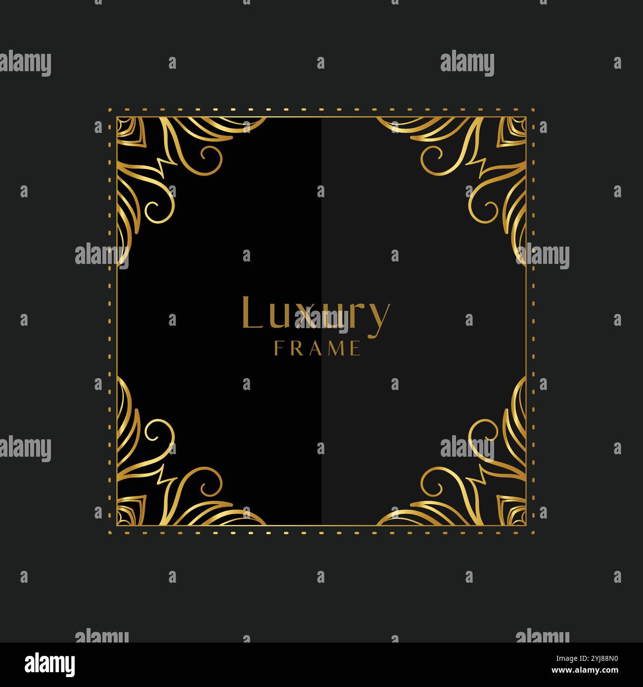 ornamental golden floral frame design template Stock Vector Image & Art ...