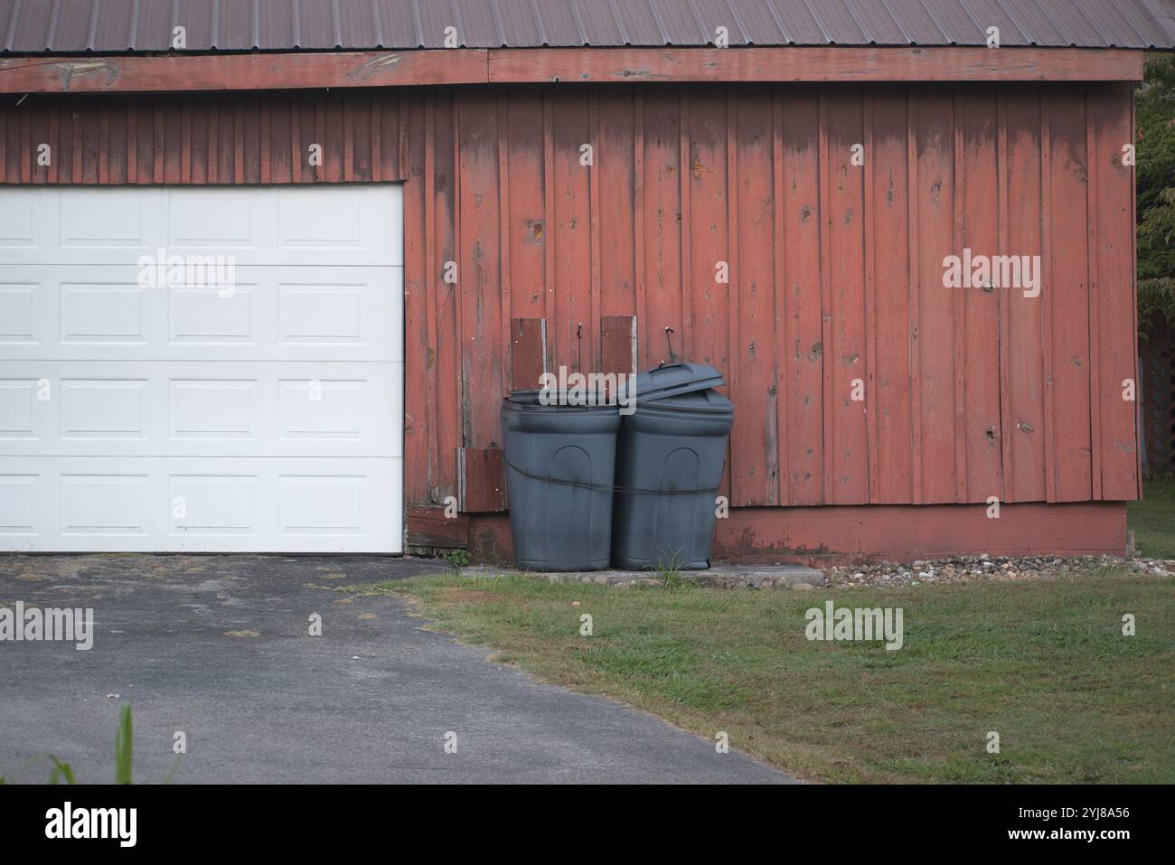 Garbage cans Stock Photo