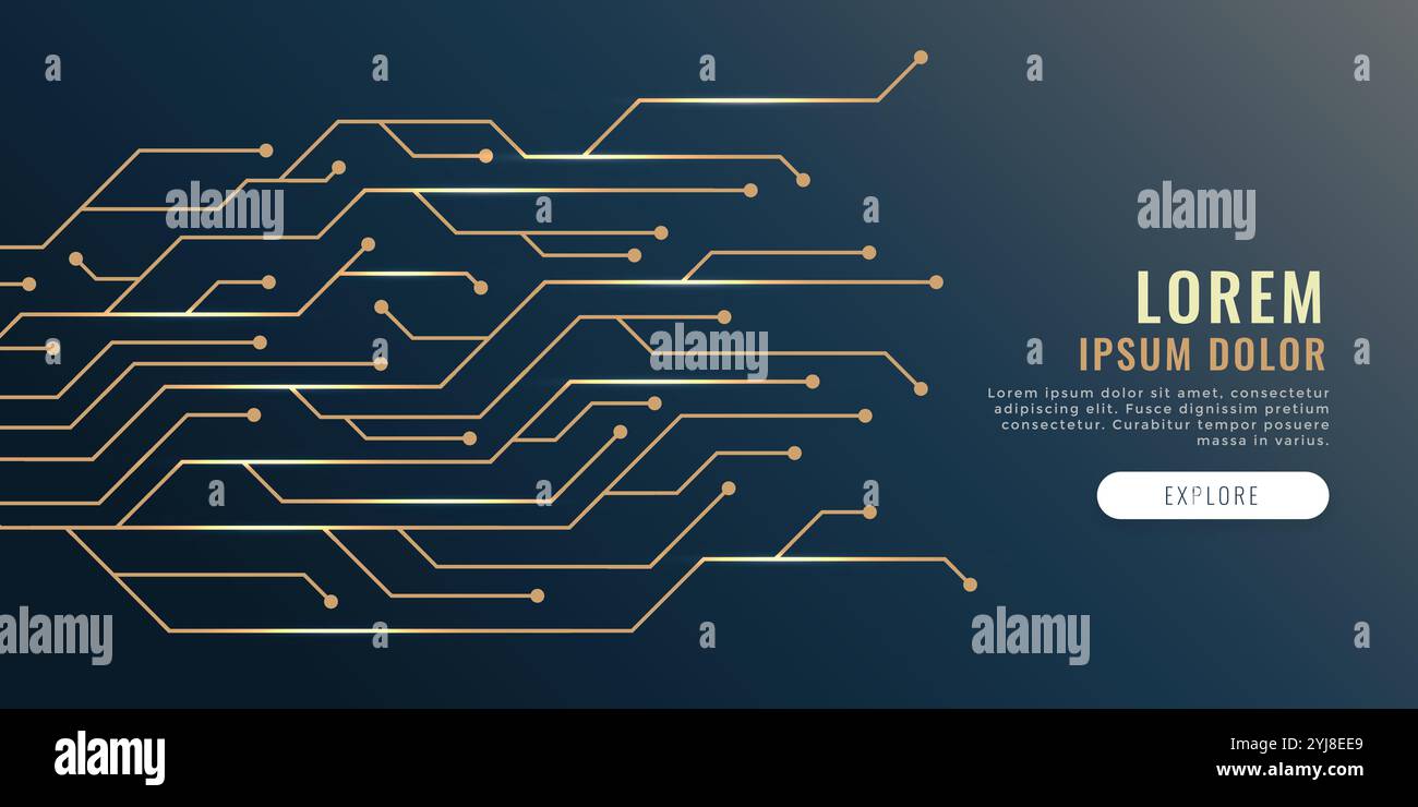 circuit lines diagram technology banner Stock Vector Image & Art - Alamy