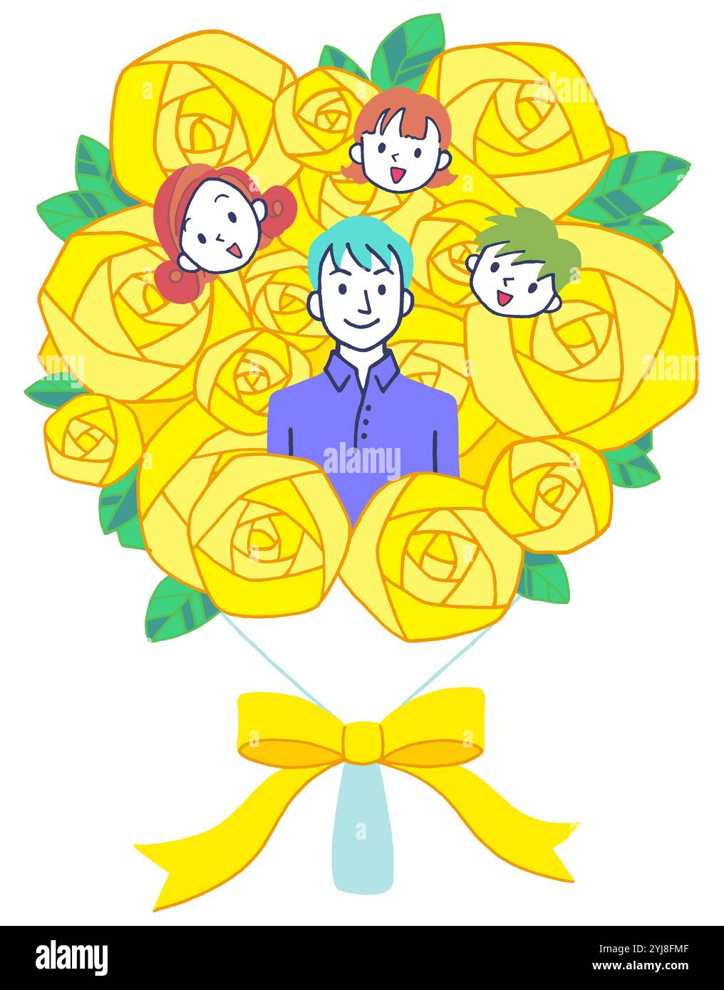 Father daughter flower Cut Out Stock Images & Pictures - Alamy