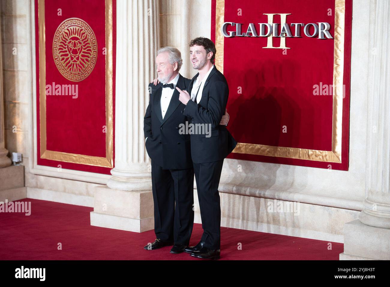 London, UK. 13 Nov, 2024. Pictured: Director Ridley Scott and Paul ...