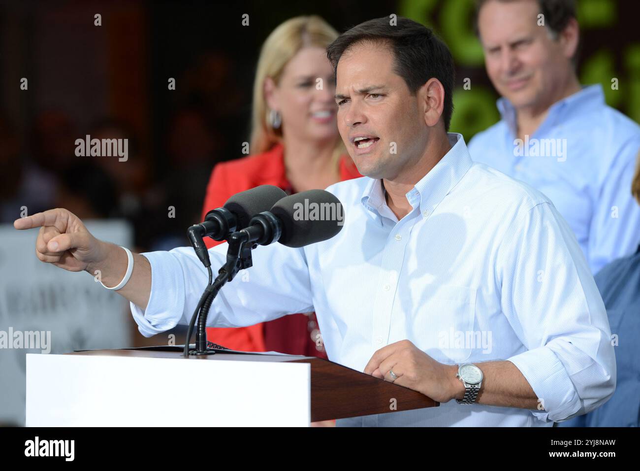 Miami, United States Of America. 12th Apr, 2015. MIAMI, FL - AUGUST 13: Florida Republican Senator Marco Rubio appeared with Mitt Romney at El Palacio de los Jugos on August 13, 2012 in Miami, Florida. People: Florida Republican Senator Marco Rubio Credit: Storms Media Group/Alamy Live News Stock Photo