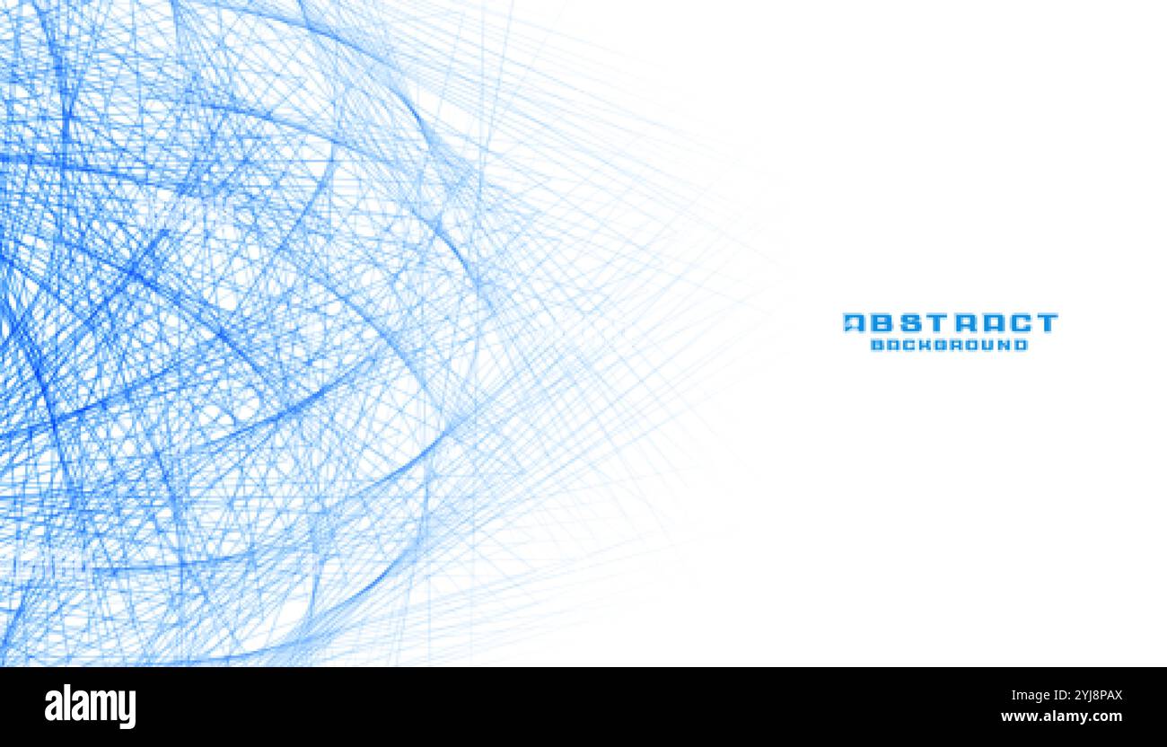 abstract white background with blue lines mesh network Stock Vector ...