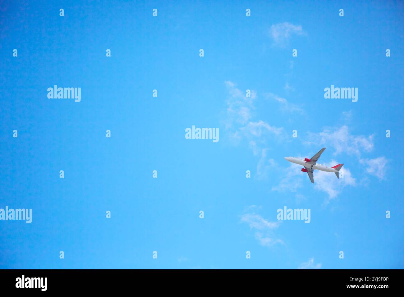 Flying aeroplane Stock Photo