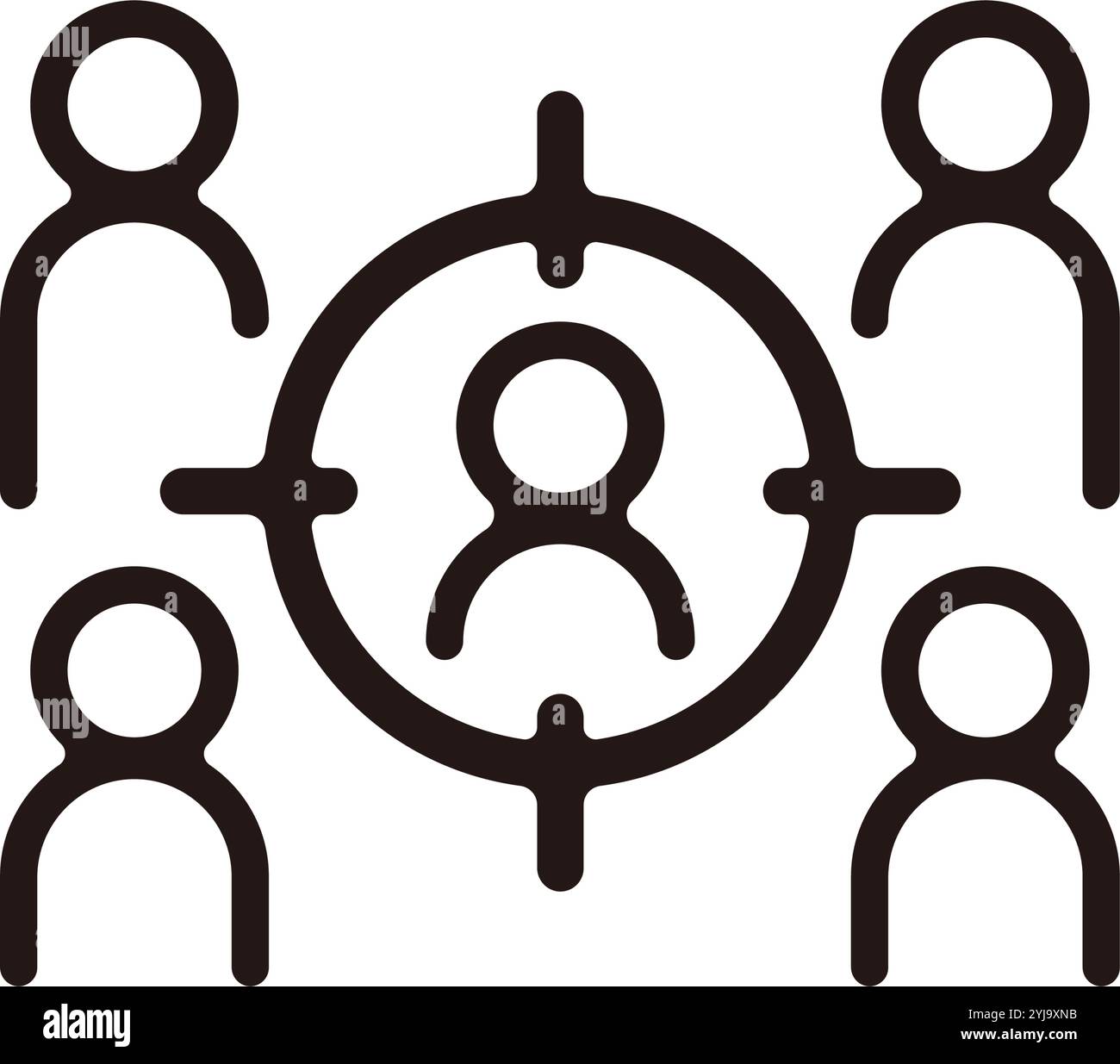 Recruitment, headhunting vector icon illustration Stock Vector