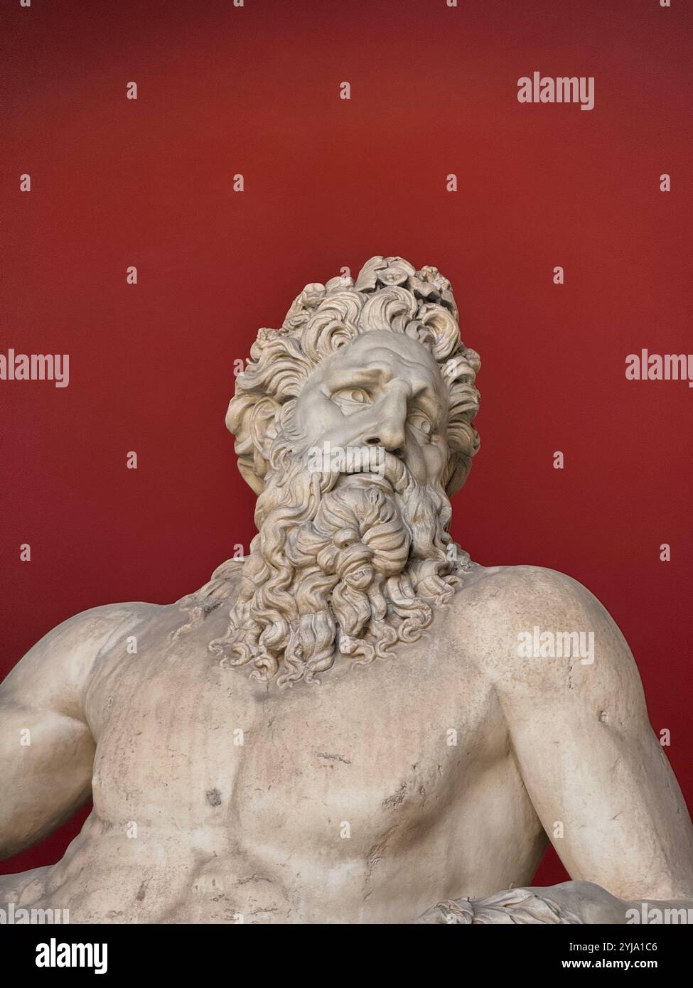 A stunning marble sculpture in the Vatican Museums, showcasing classical artistry and ancient craftsmanship. - Smartphone Captured Stock Image