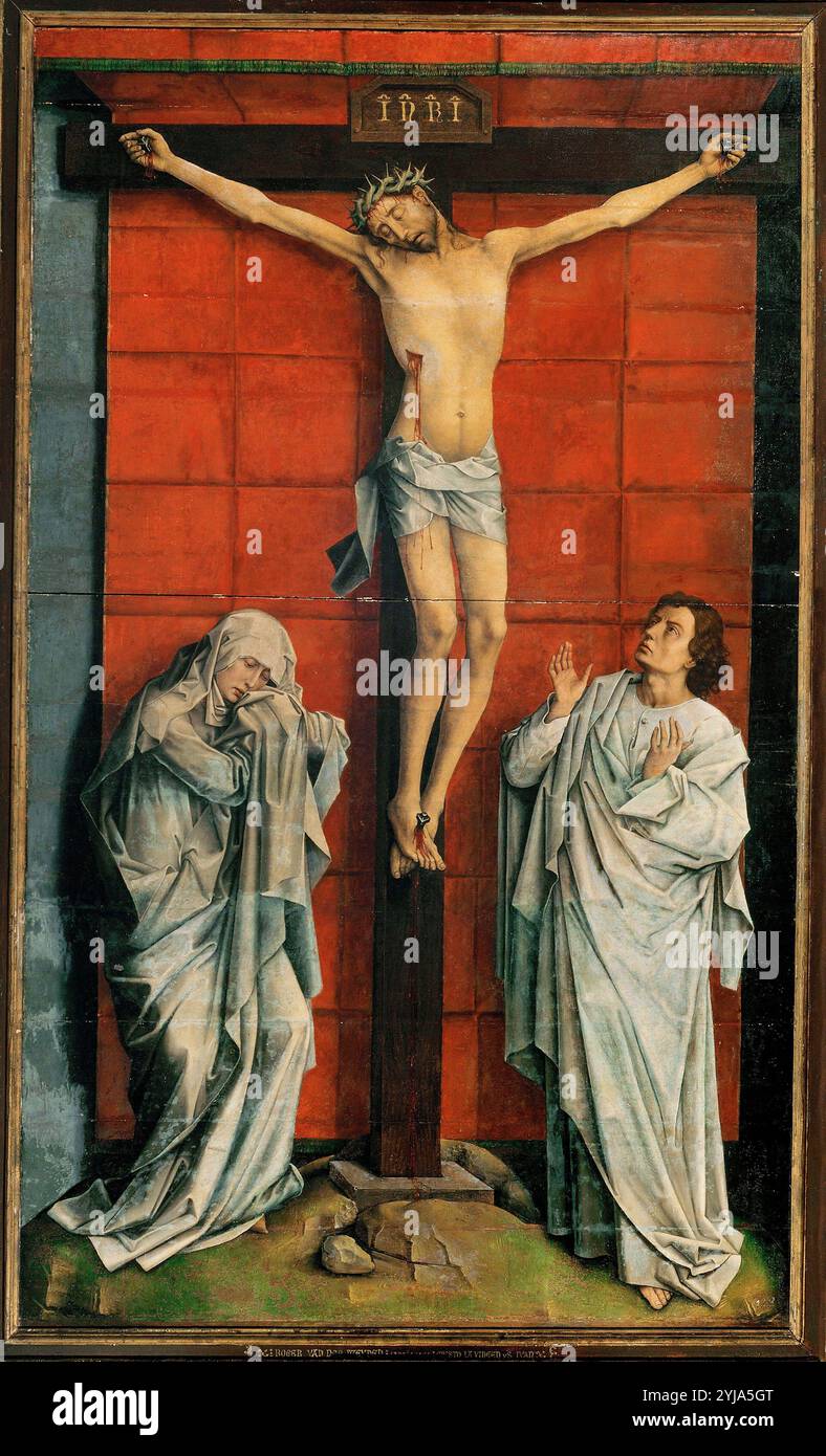Roger van der Weyden / 'Christ on the Cross with Mary and Saint John ...