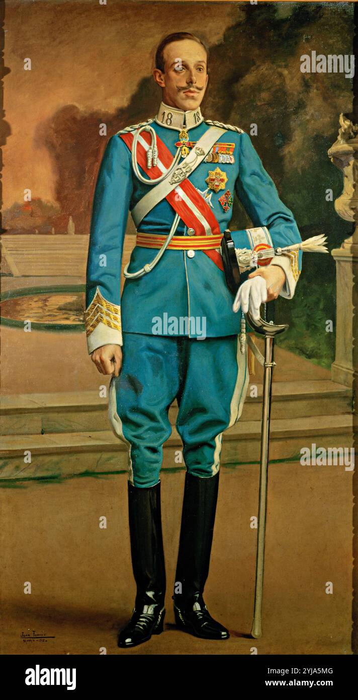 Juan de Dios Francés Mexía / 'Alfonso XIII, King of Spain', Oil on canvas. Museum: Patrimonio Nacional, Madrid. Stock Photo