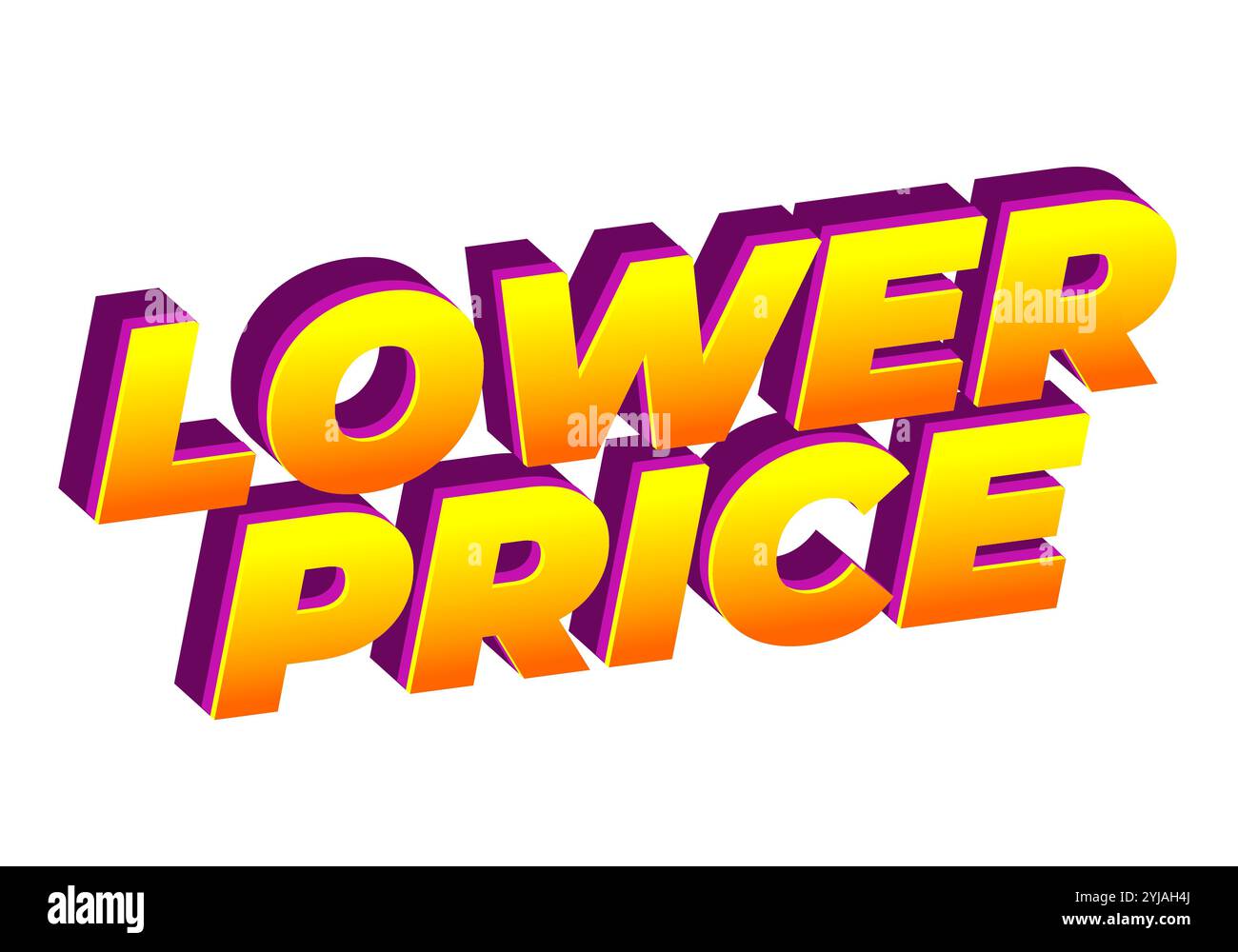 Lower price. Text effect design with modern colors and 3D font look ...