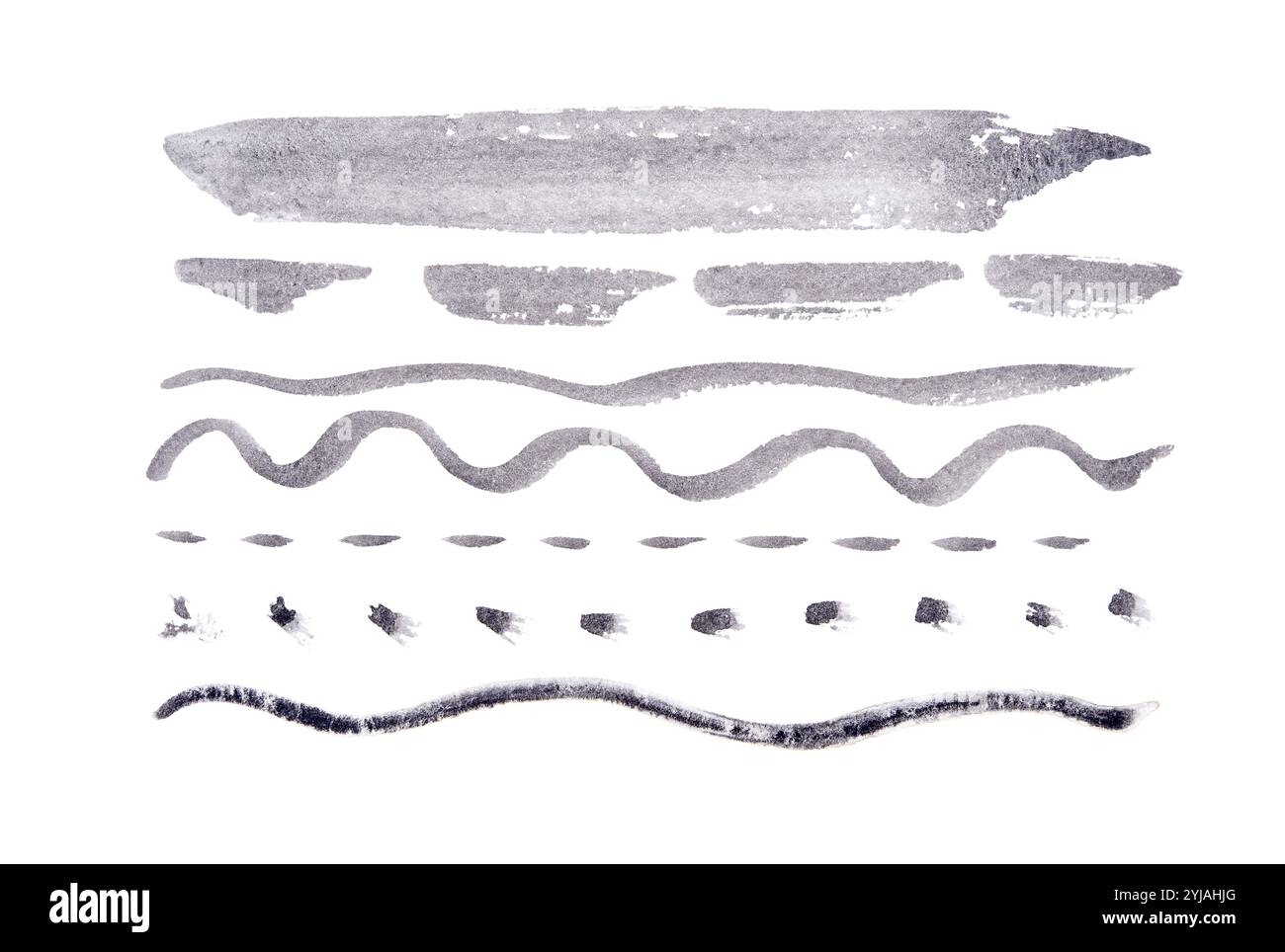 Abstract grunge texture with brush strokes and paint lines in black and ...