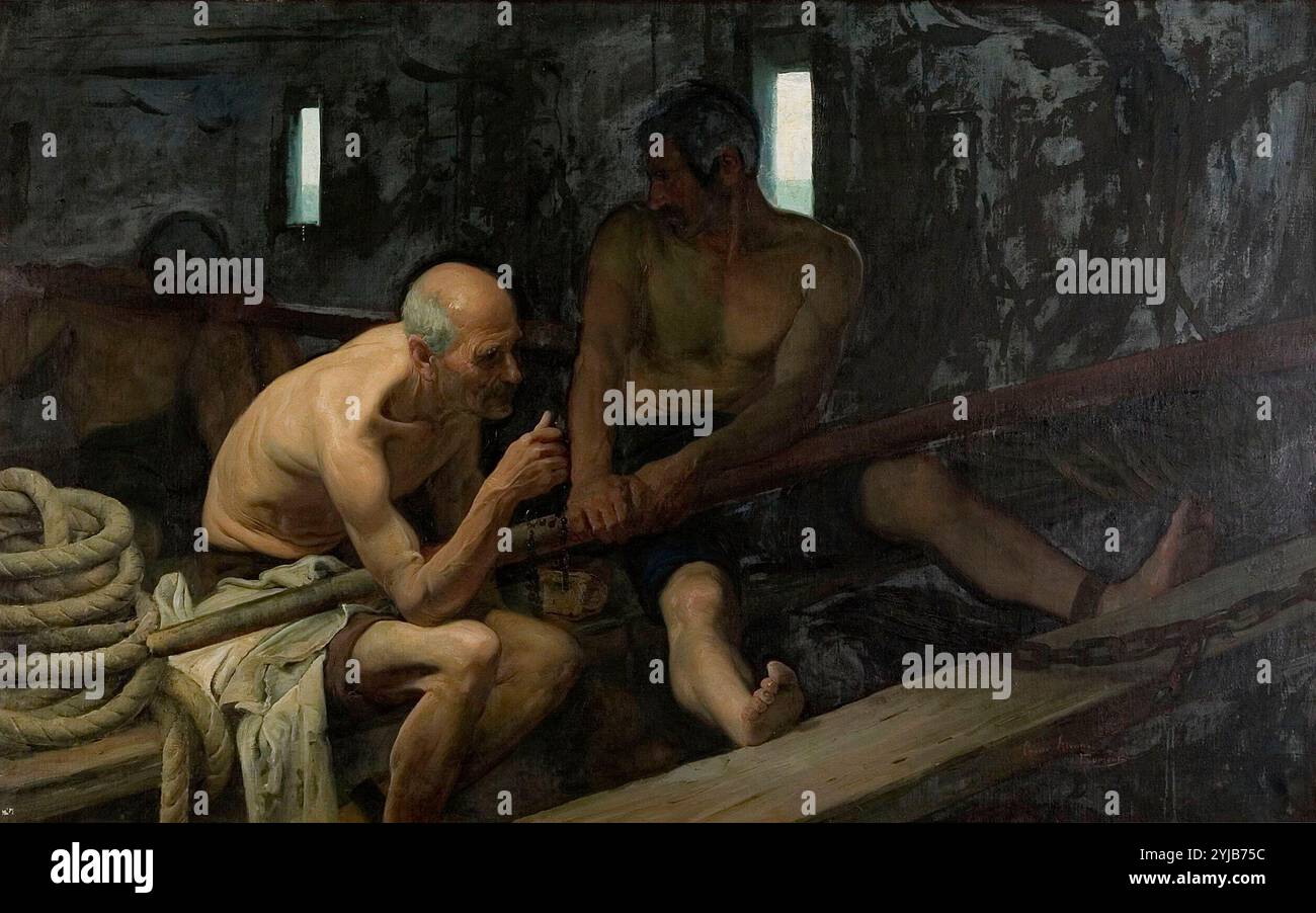 César Álvarez Dumont / 'Galley Slave', 1895, Spanish School, Canvas ...