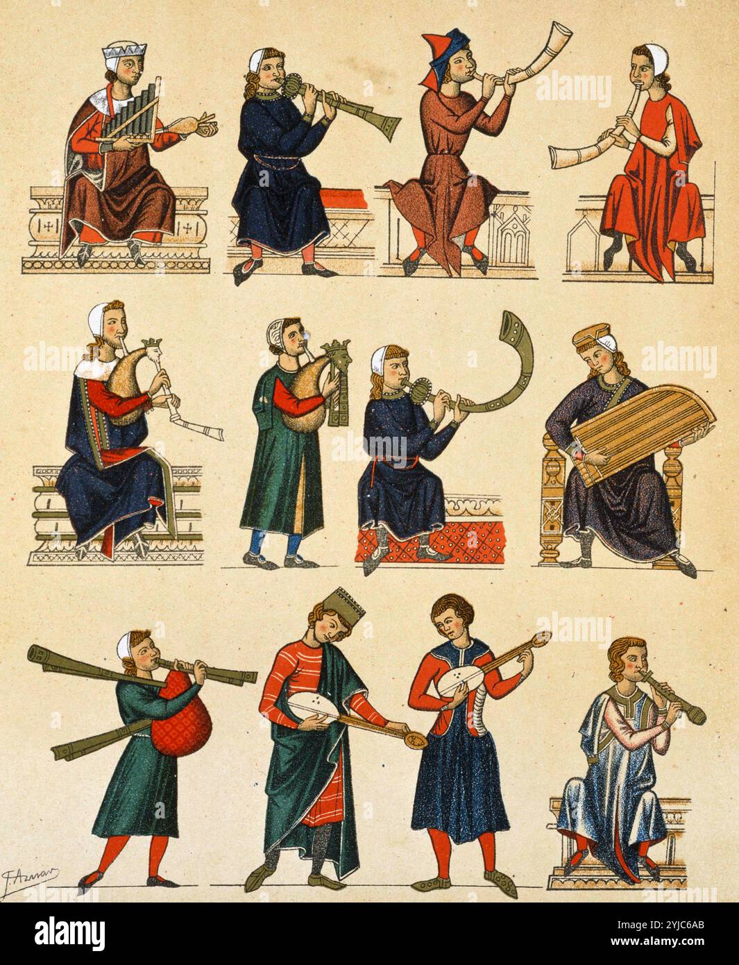 Musical instruments of the middle ages hi-res stock photography and ...