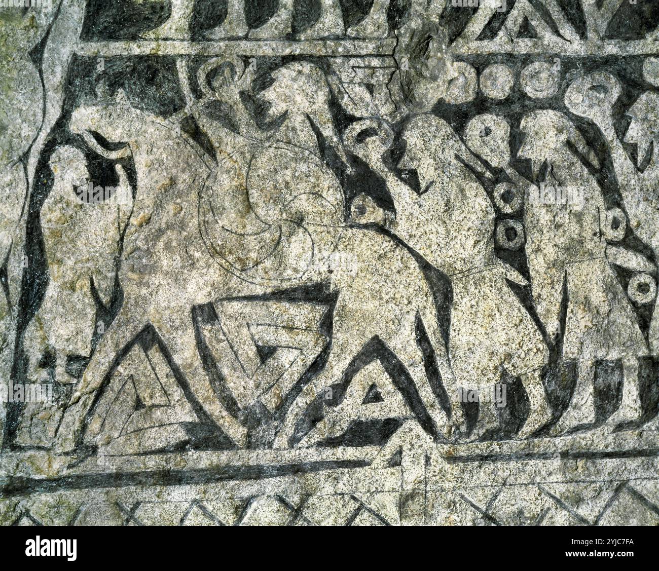 Viking Tangelgarda rune stone from Gotland, VIIth century with saga of ...