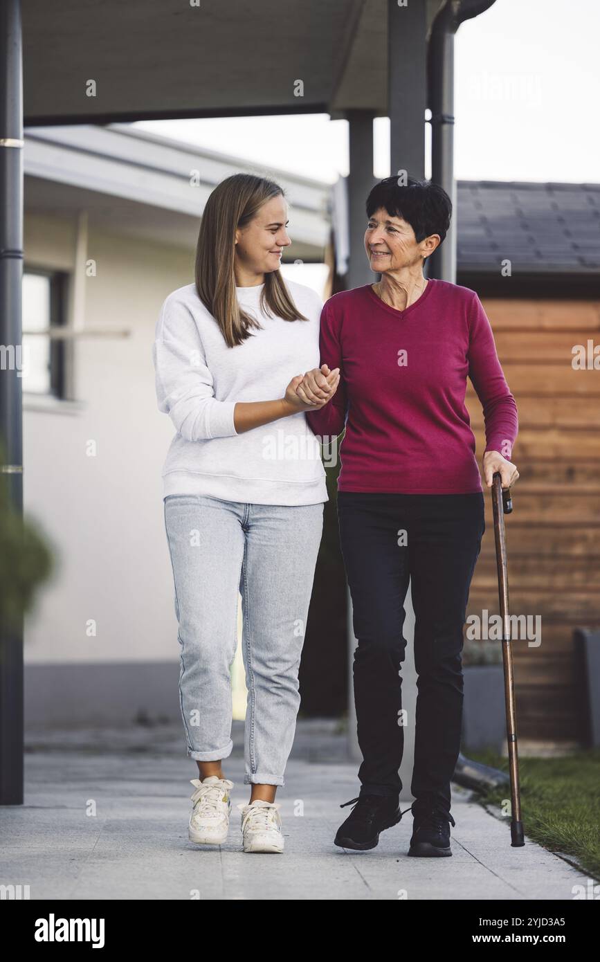 Young care worker elderly hi-res stock photography and images - Alamy