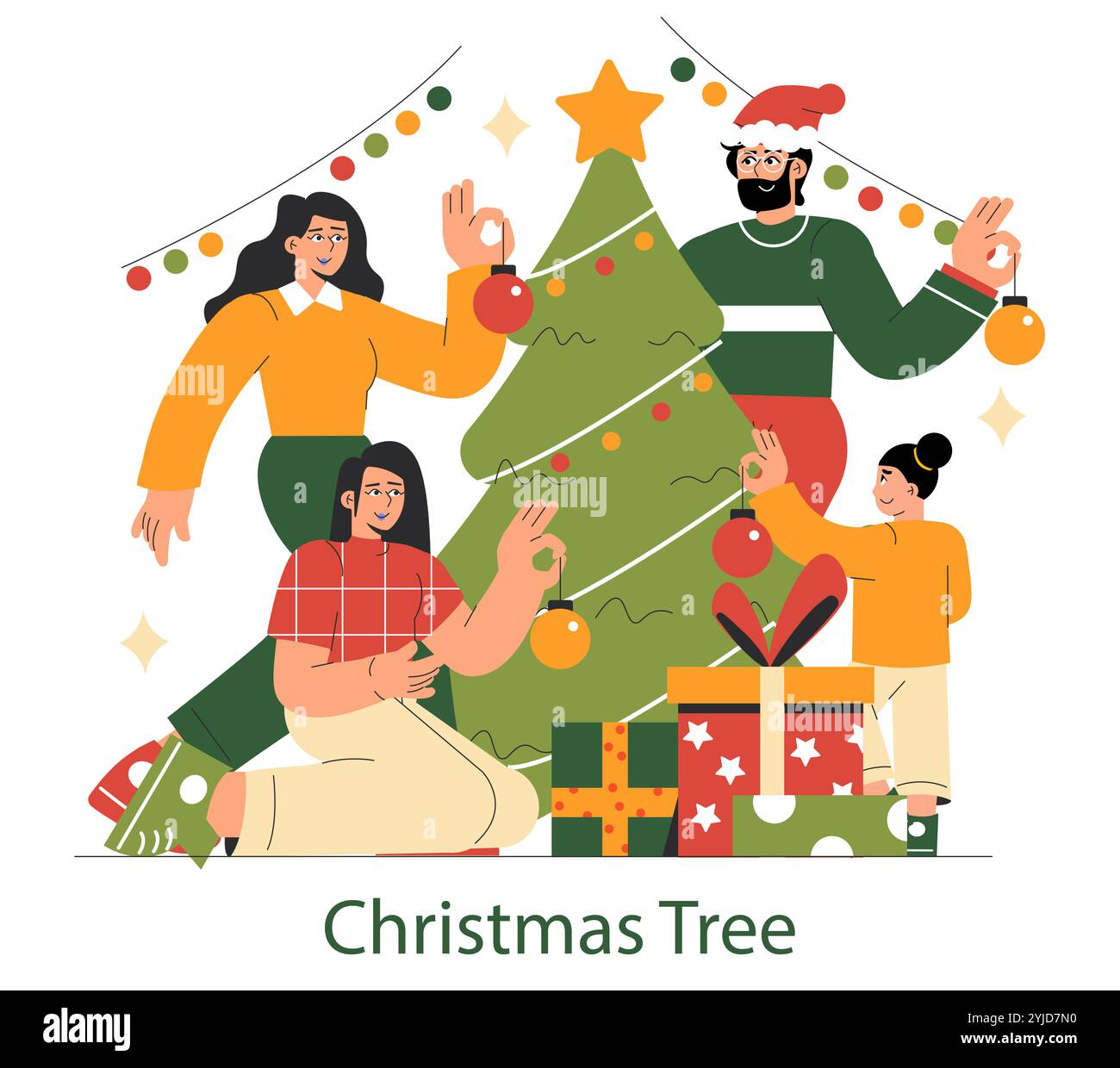 Christmas tree preparation at home