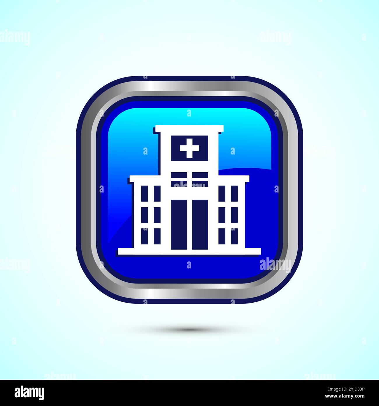 Hospital building icon design illustration, Medical sign symbol. Button ...