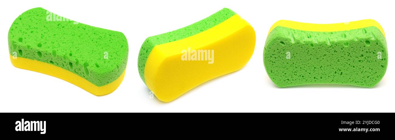 Bath sponge set isolated on white background Stock Photo - Alamy