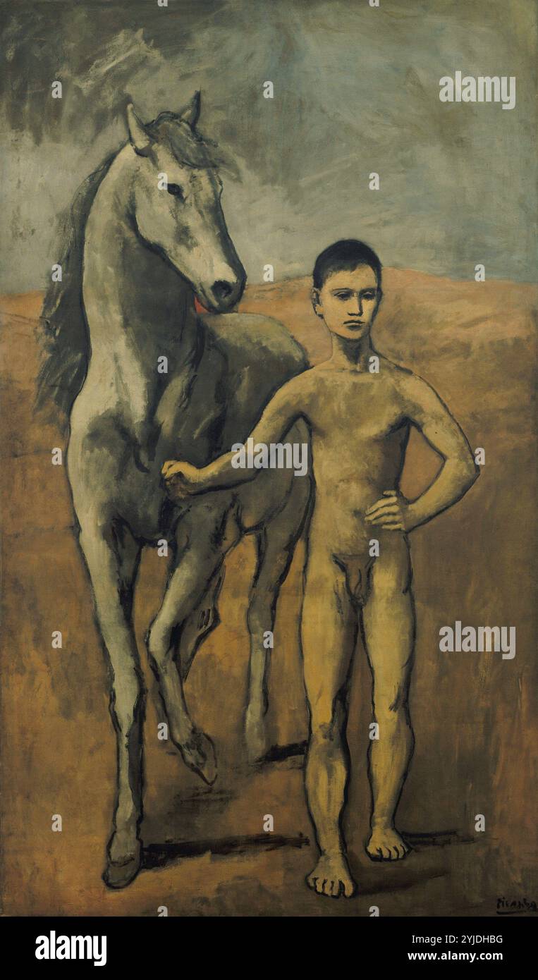 Vintage 1952 Picasso “Boy Leading a Horse” Lithograph Art Print Vintage 1952 Picasso “Boy Leading a Horse” Lithograph Art Print
