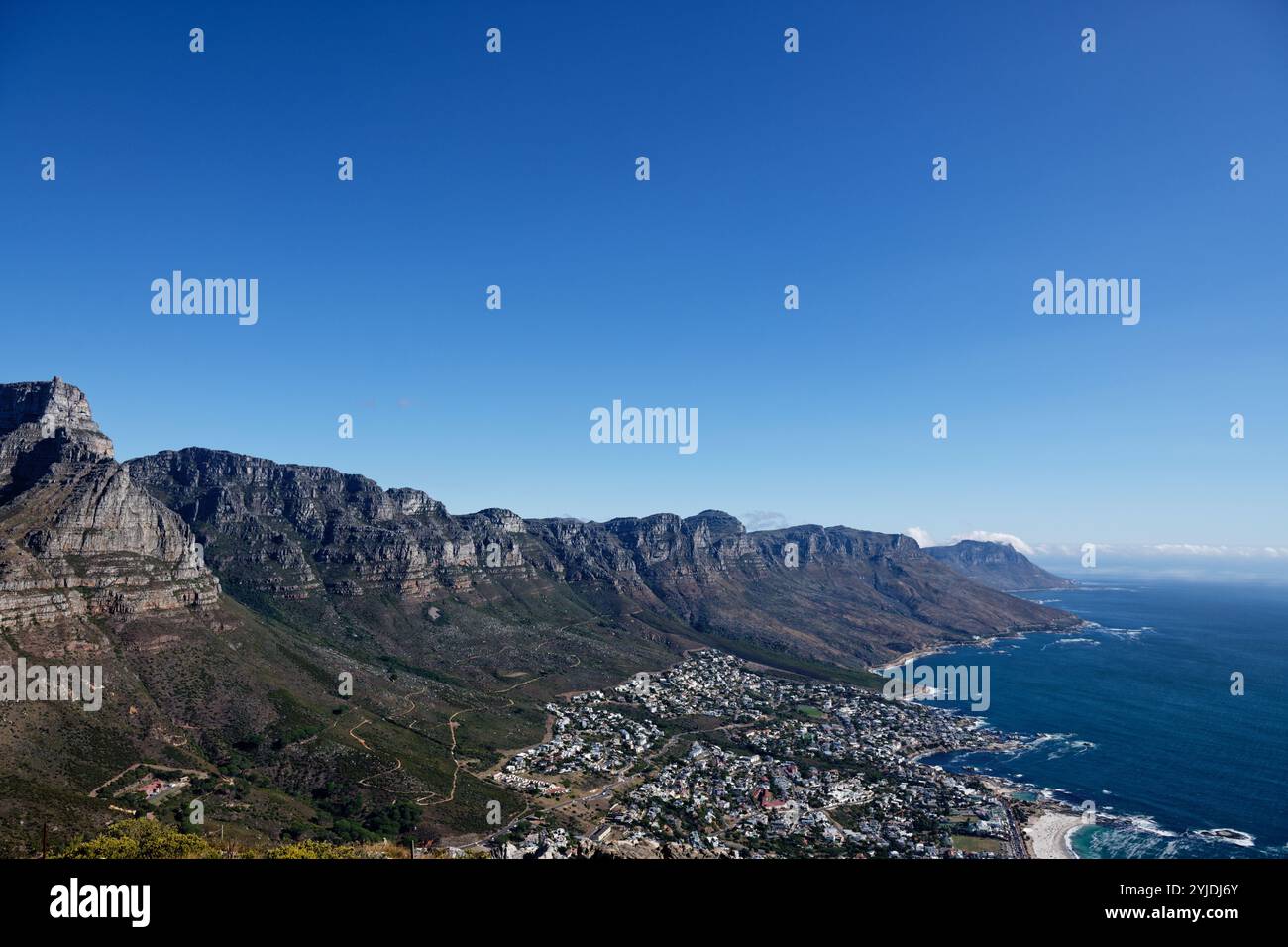 View of camps bay from lions head mountain cape town south africa Stock ...