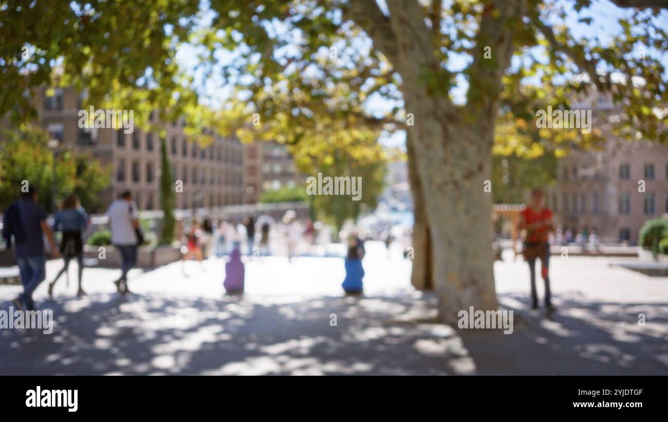 Blurred view marseilles street scene hi-res stock photography and ...