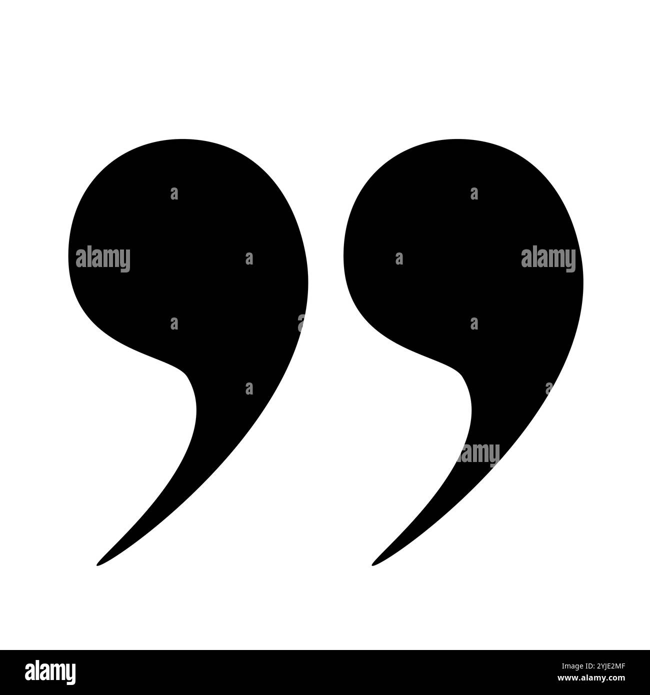 Round quotation marks icons are black on a white background. Quotes ...