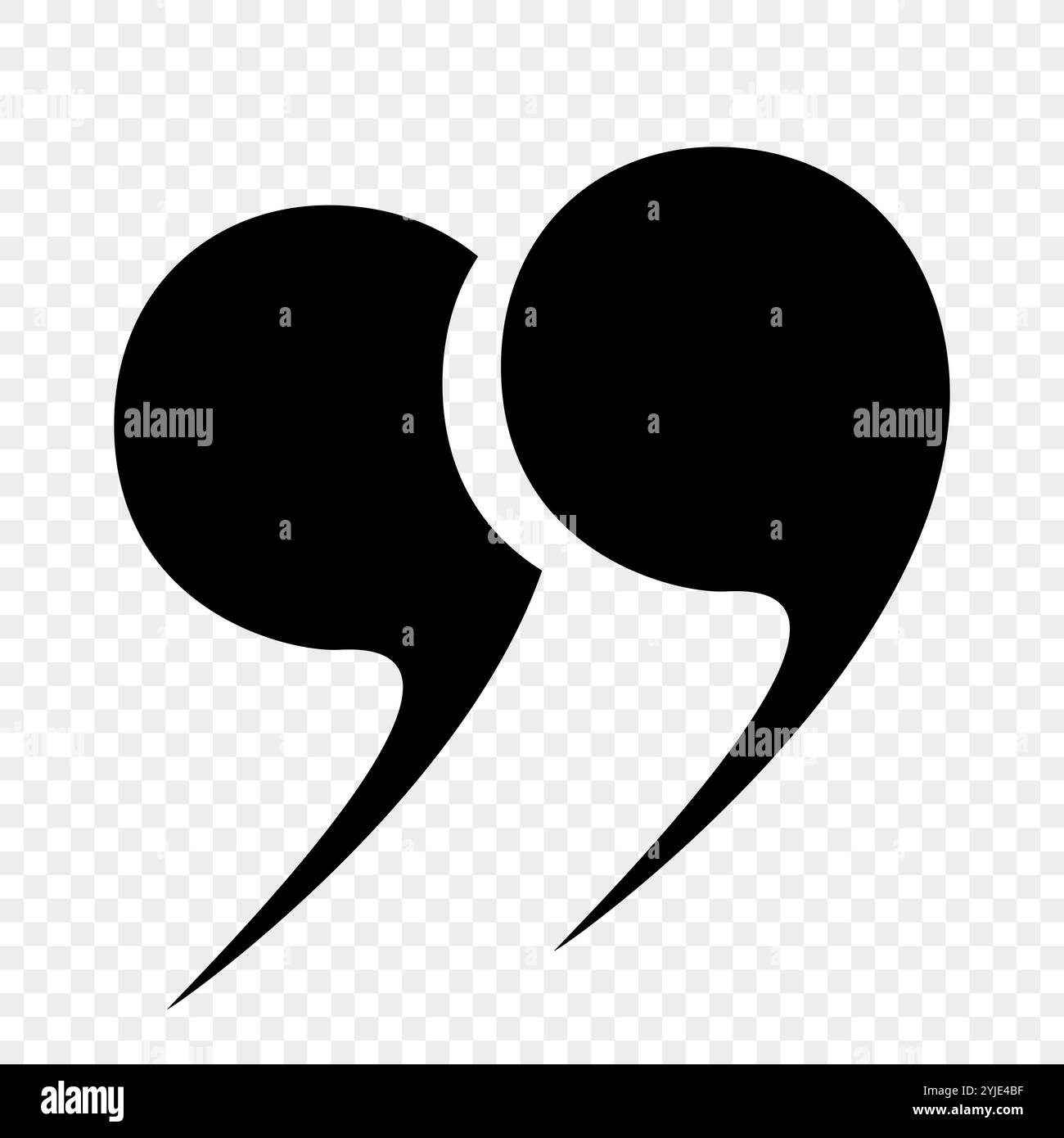 The round quotation marks icons are black on a transparent background ...