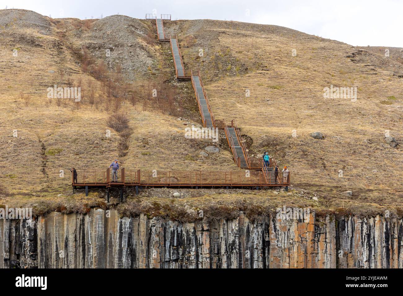 Studlagil, Iceland, 20.05.22. Observation deck in Studlagil Canyon (The ...