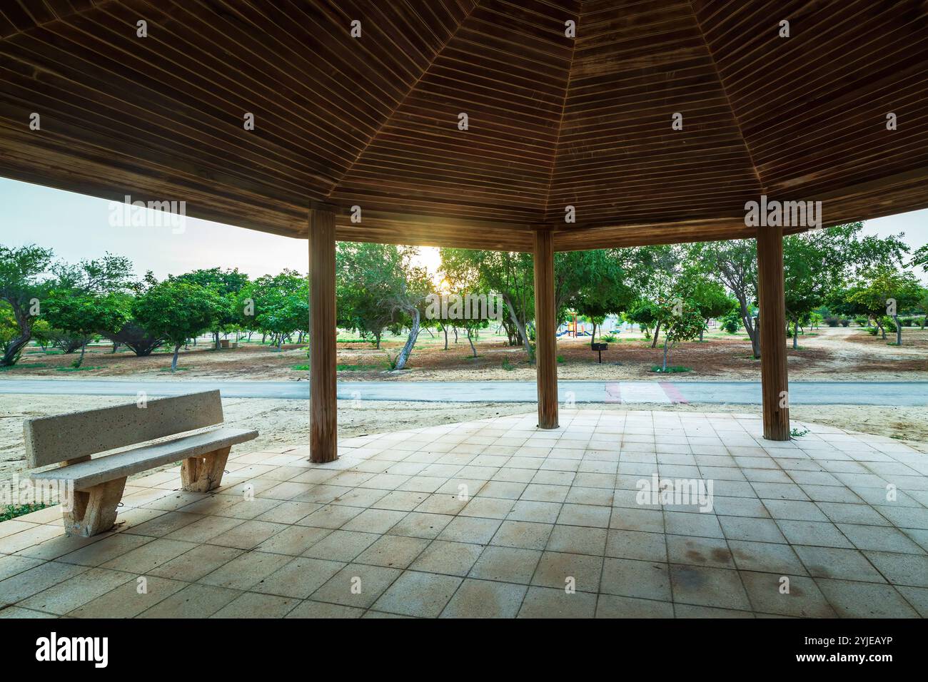 Morning view in Aqua park Jubail , Saudi Arabia. Stock Photo