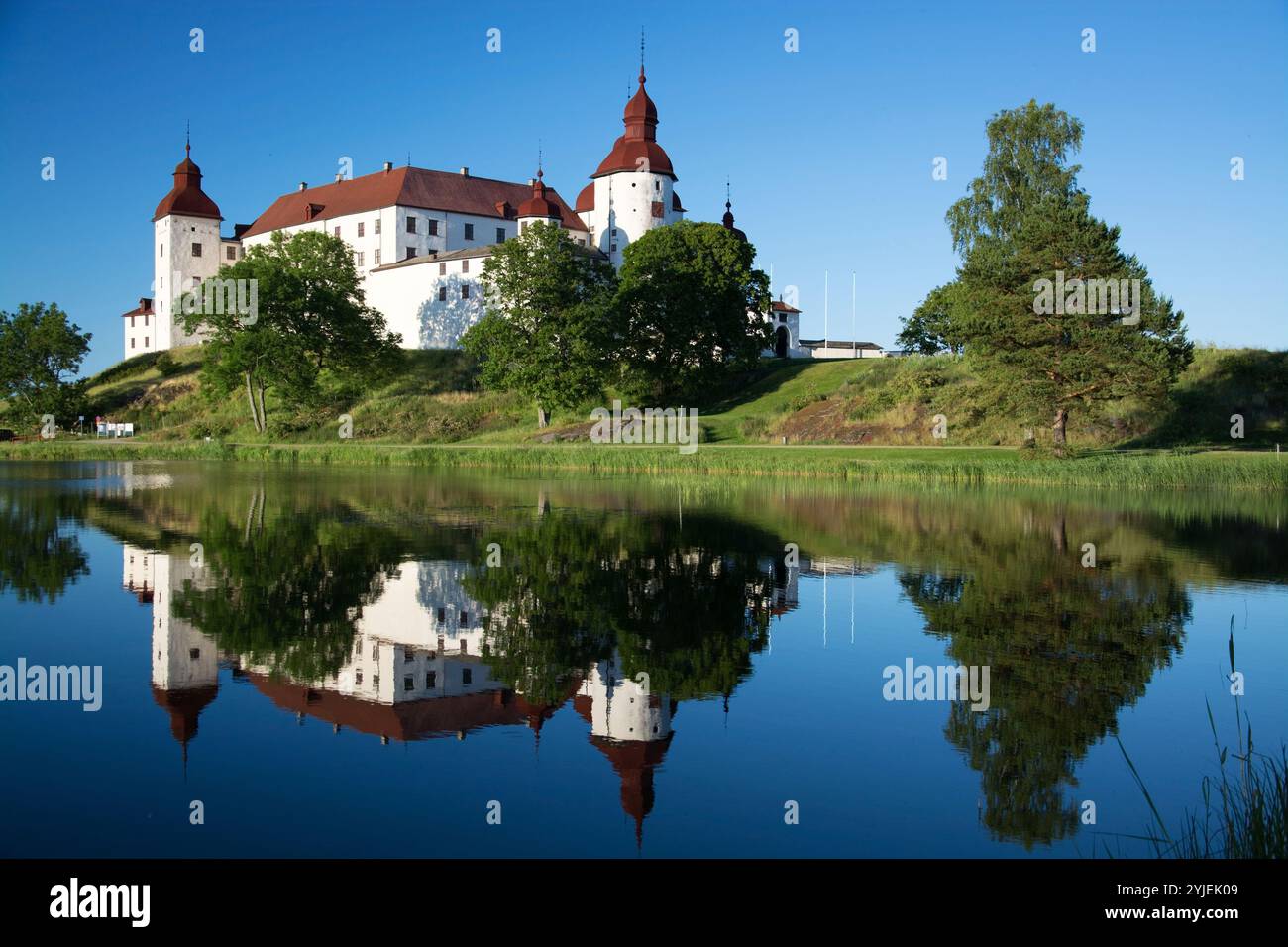 Läckö Castle in Västergötland on the island of Kallandsö in Lake Vänern ...