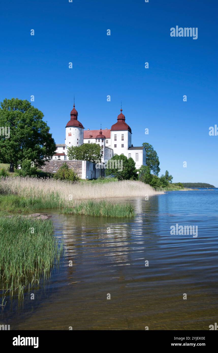 Läckö Castle in Västergötland on the island of Kallandsö in Lake Vänern ...