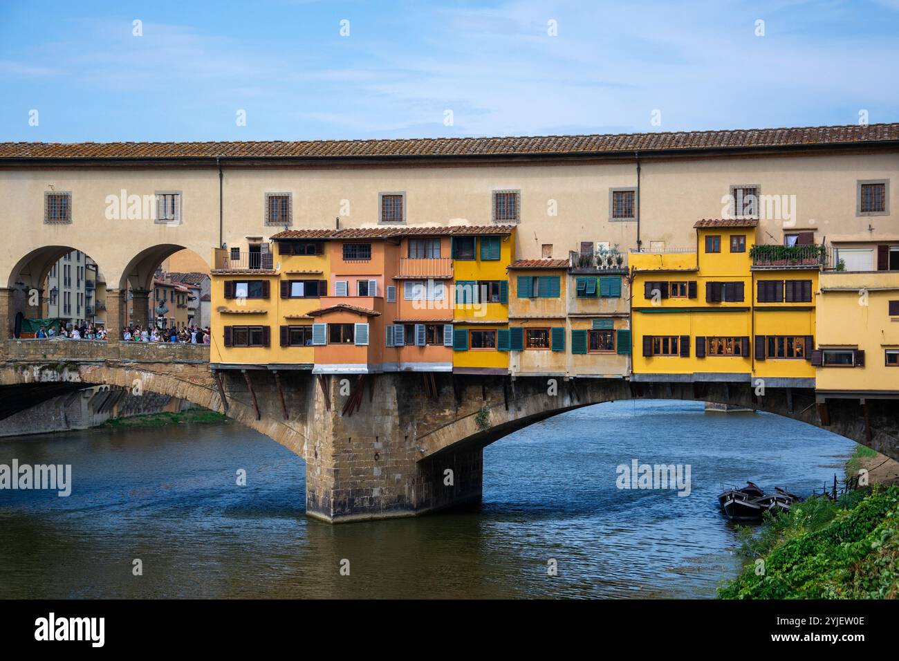 The Ponte Vecchio is the oldest bridge over the Arno in the Italian ...