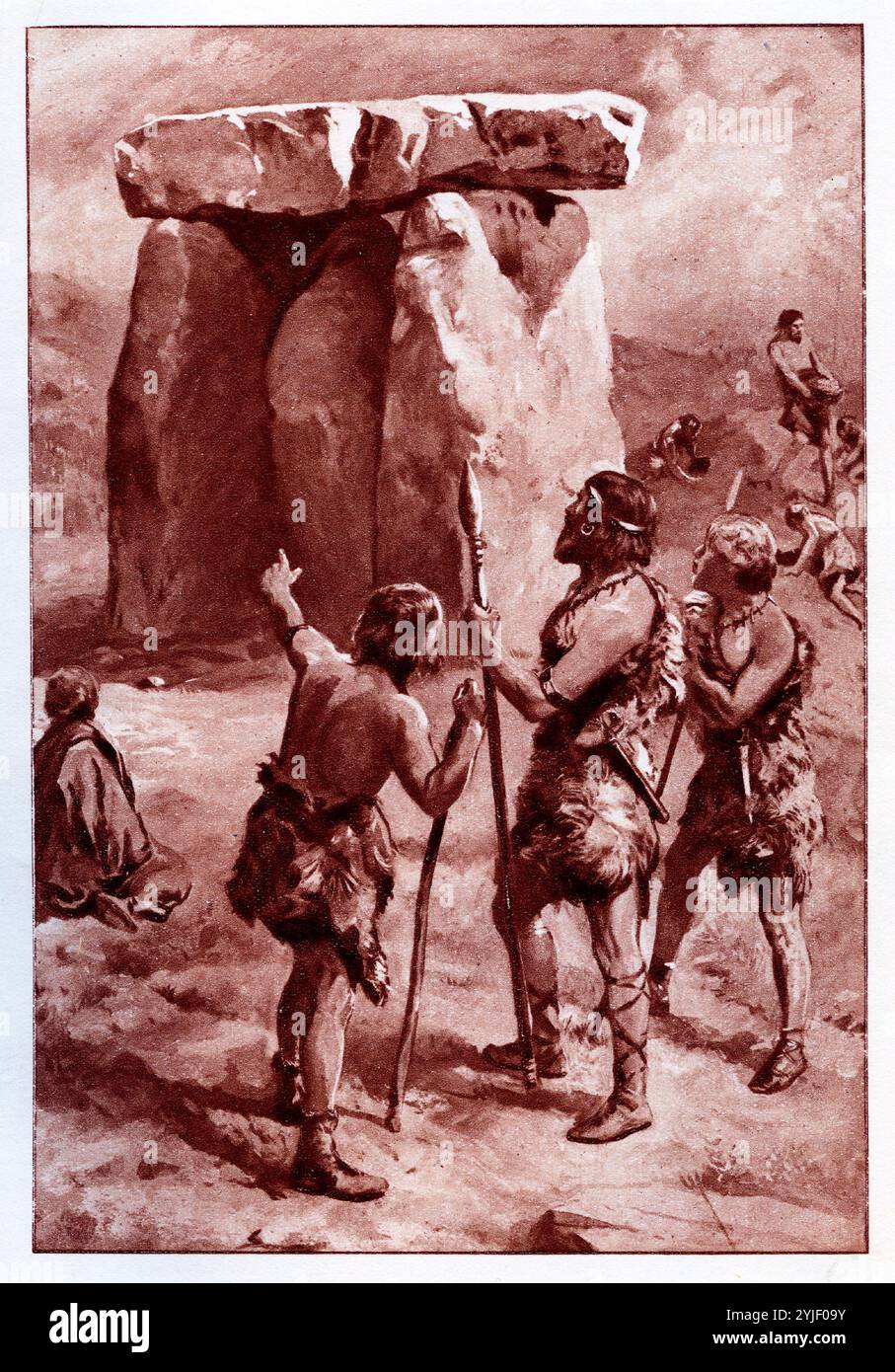 Ancient britons drawing hi-res stock photography and images